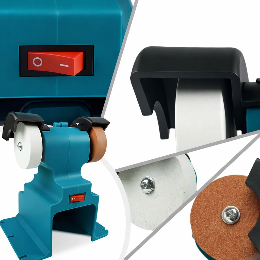 Cordless Double Bench Grinder with 2 Stones and 2 Batteries 2x