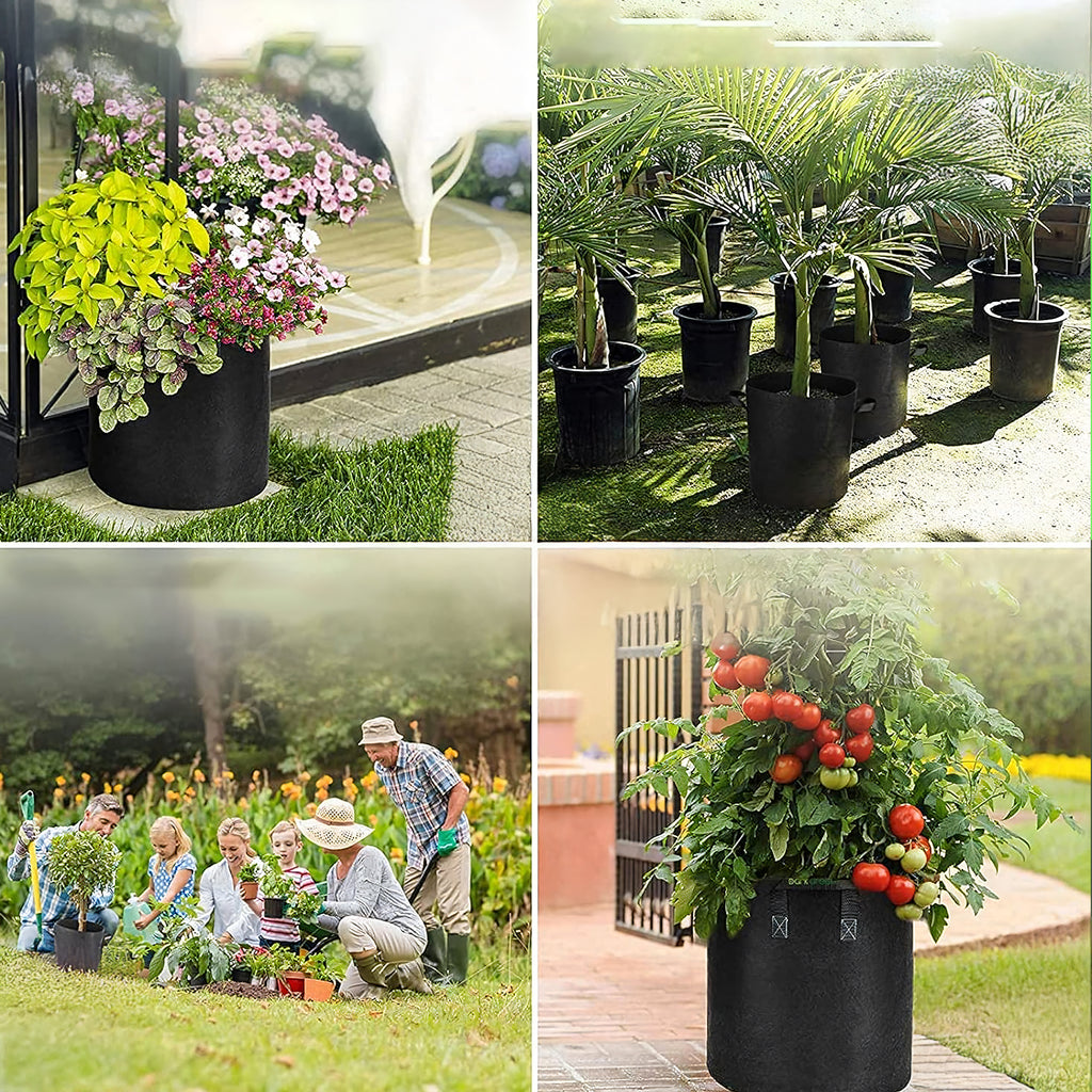 Wicker Planting Bag Pot for Growing Vegetables and Flowers 11.5 L