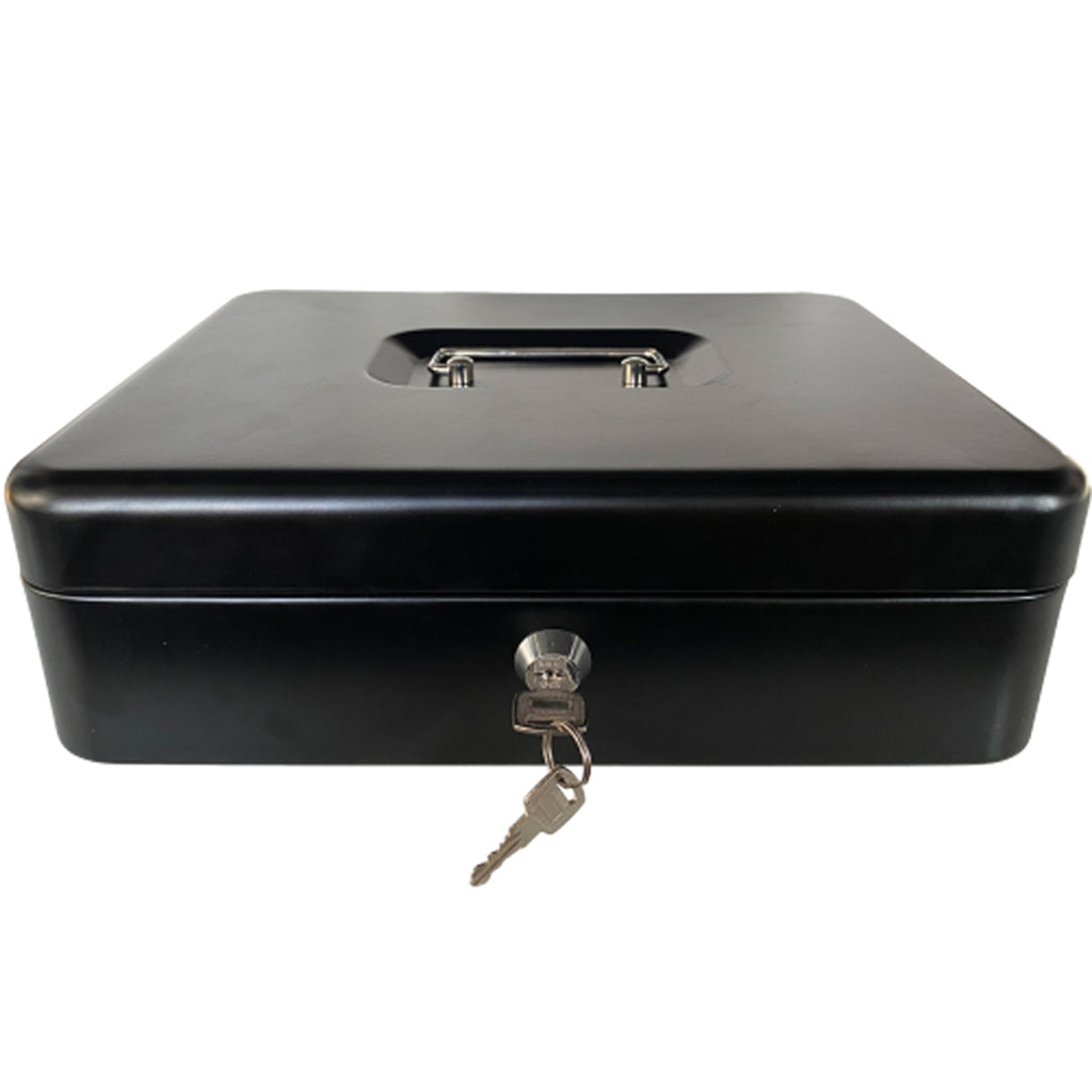 Metal Cash Box with Key Lock for Coins and Banknotes