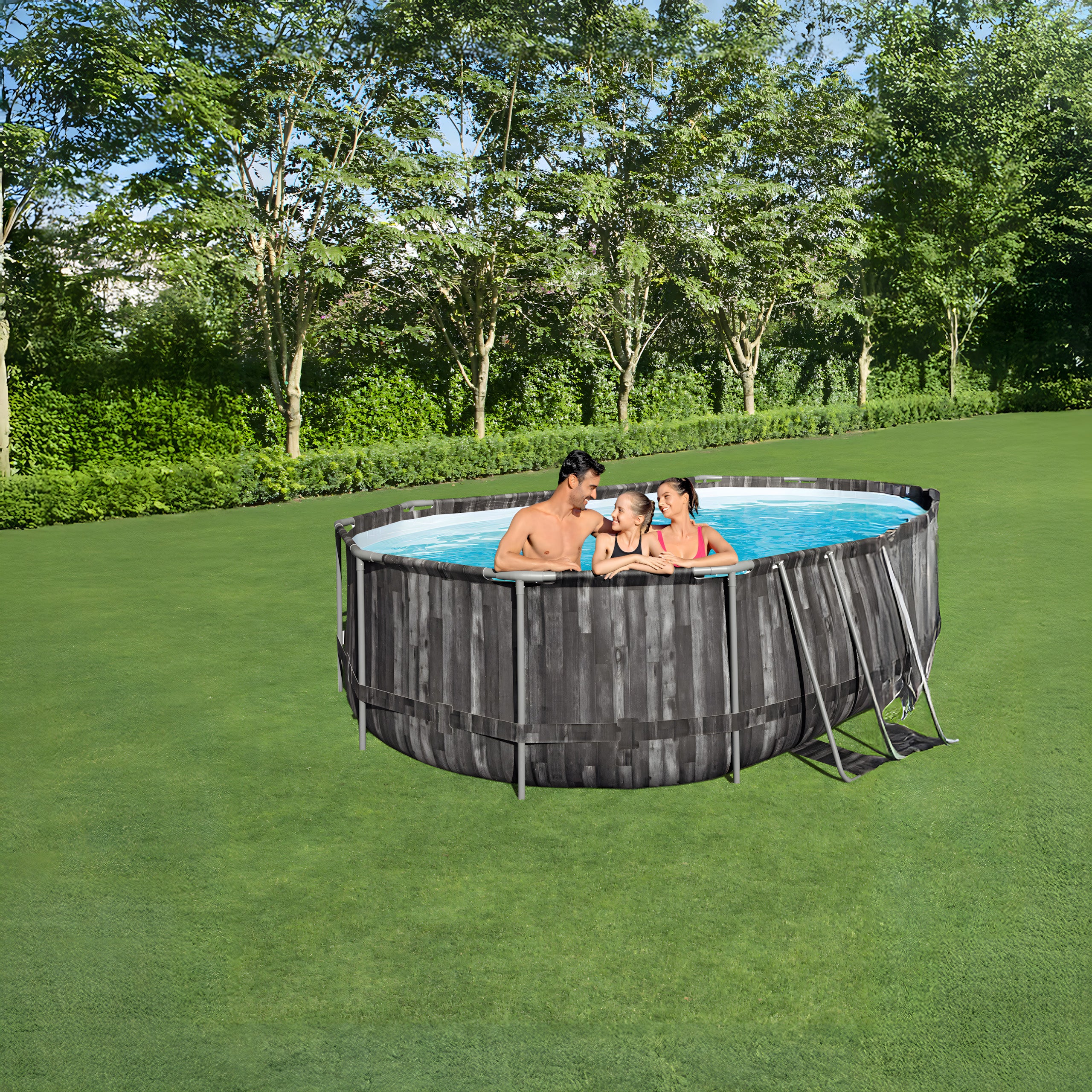Bestway 5611R Steel Pro ristkülikukujuline aiaraamiga bassein 610x366x122cm