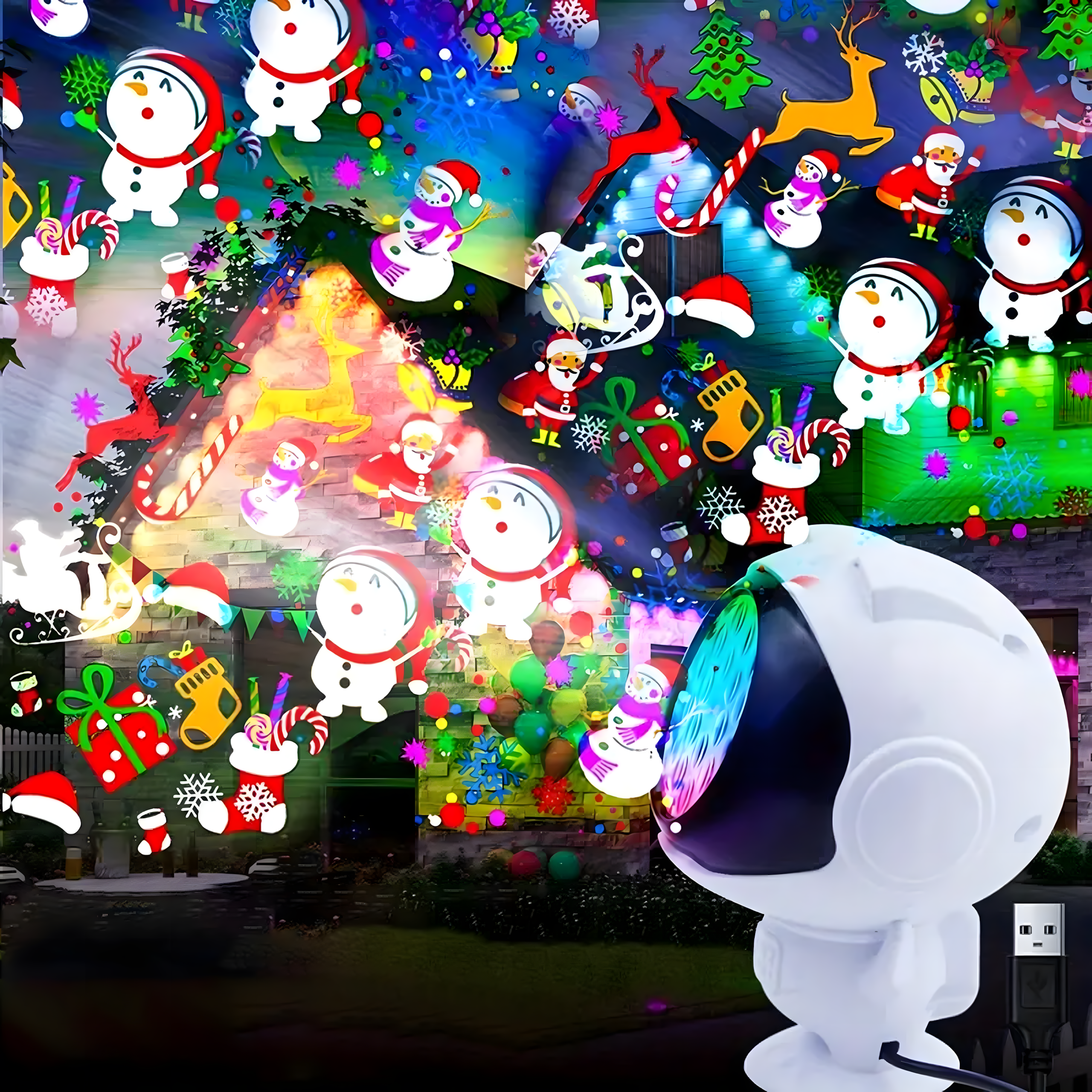 Led Projector Laser Astronaut Cosmonaut Night Light for Children