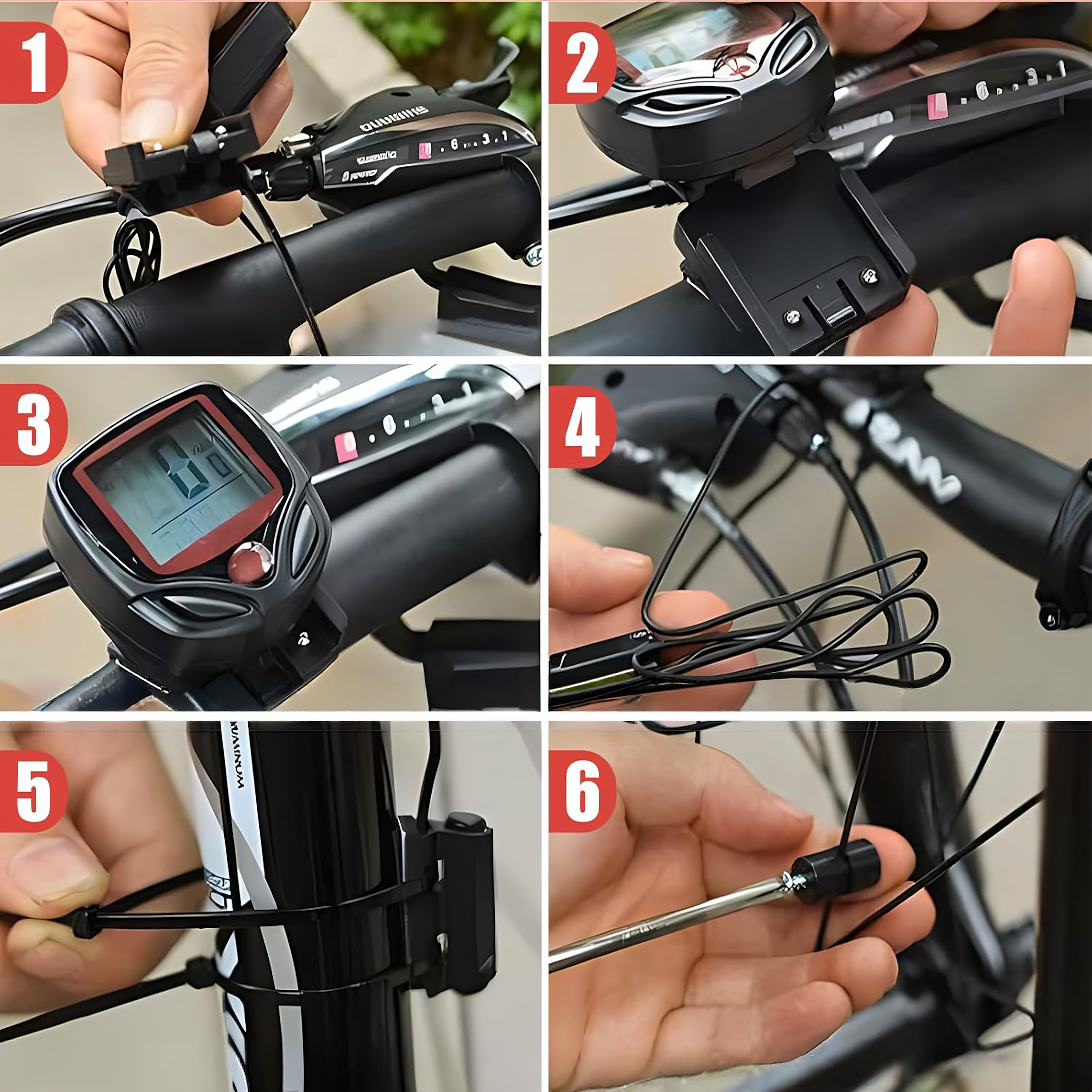 Waterproof Bicycle Computer LCD Speedometer with 15 Functions