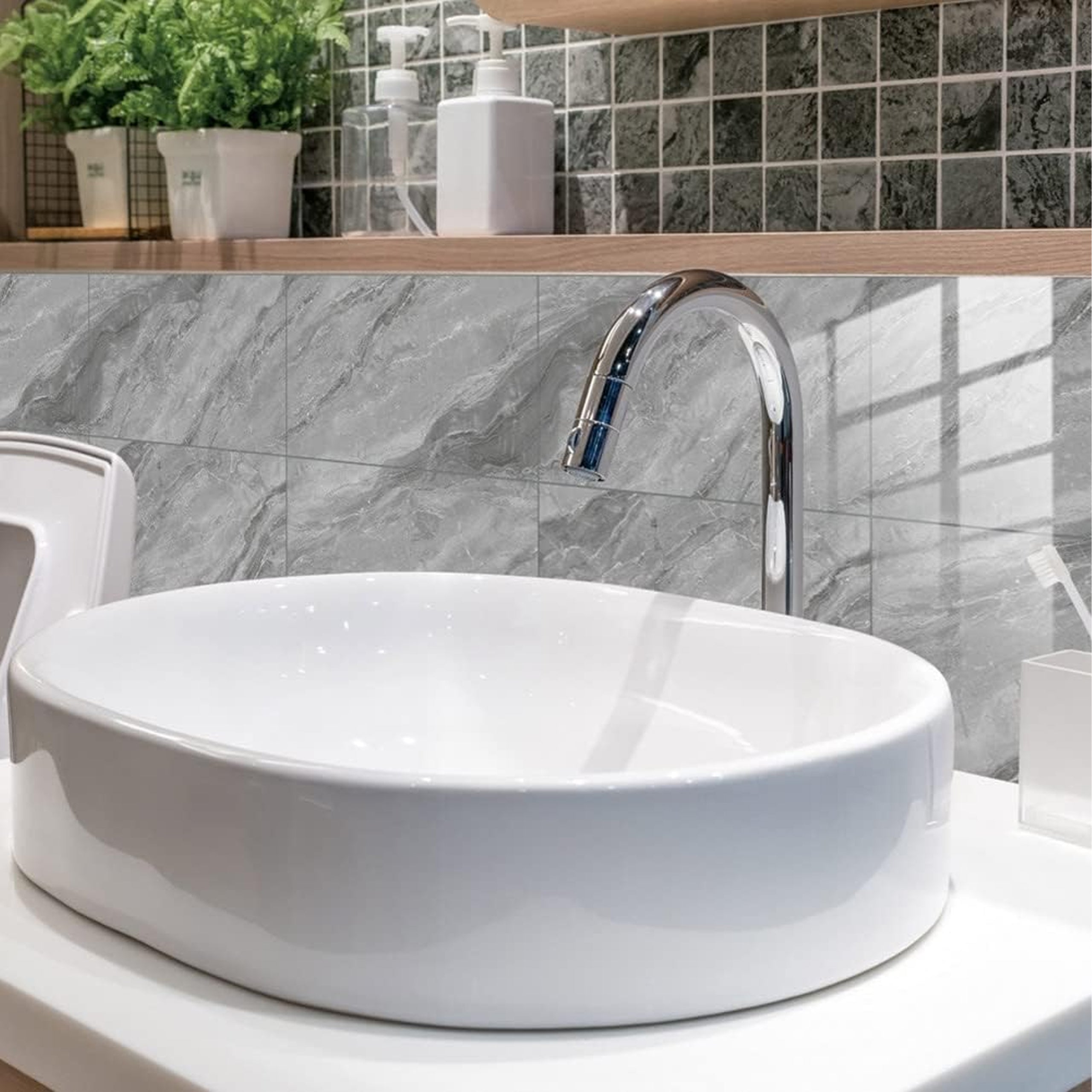 Isekleepuvad seinapaneelid marmorplaadid 30x15cm 16 tk