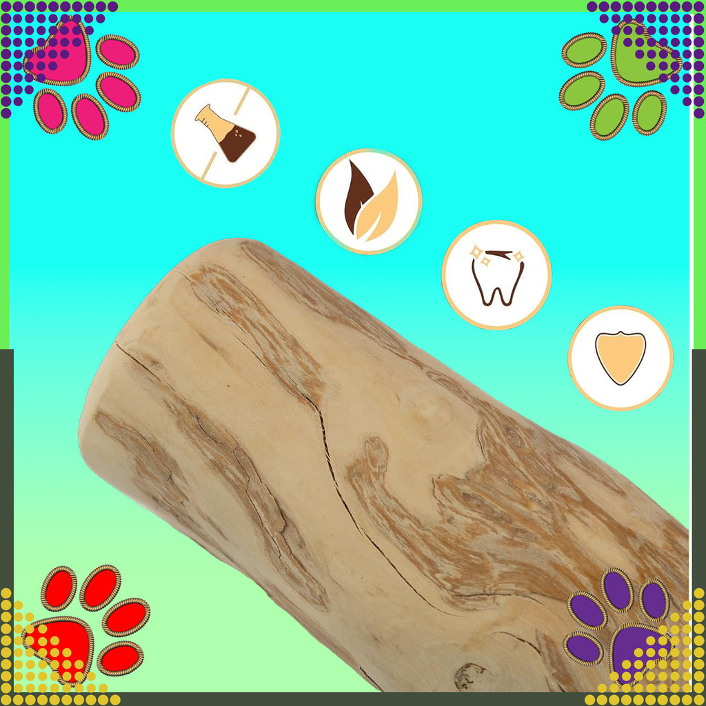 Puidust närimisleluga loomulik koertele, vastupidav mänguasi 14x2cm