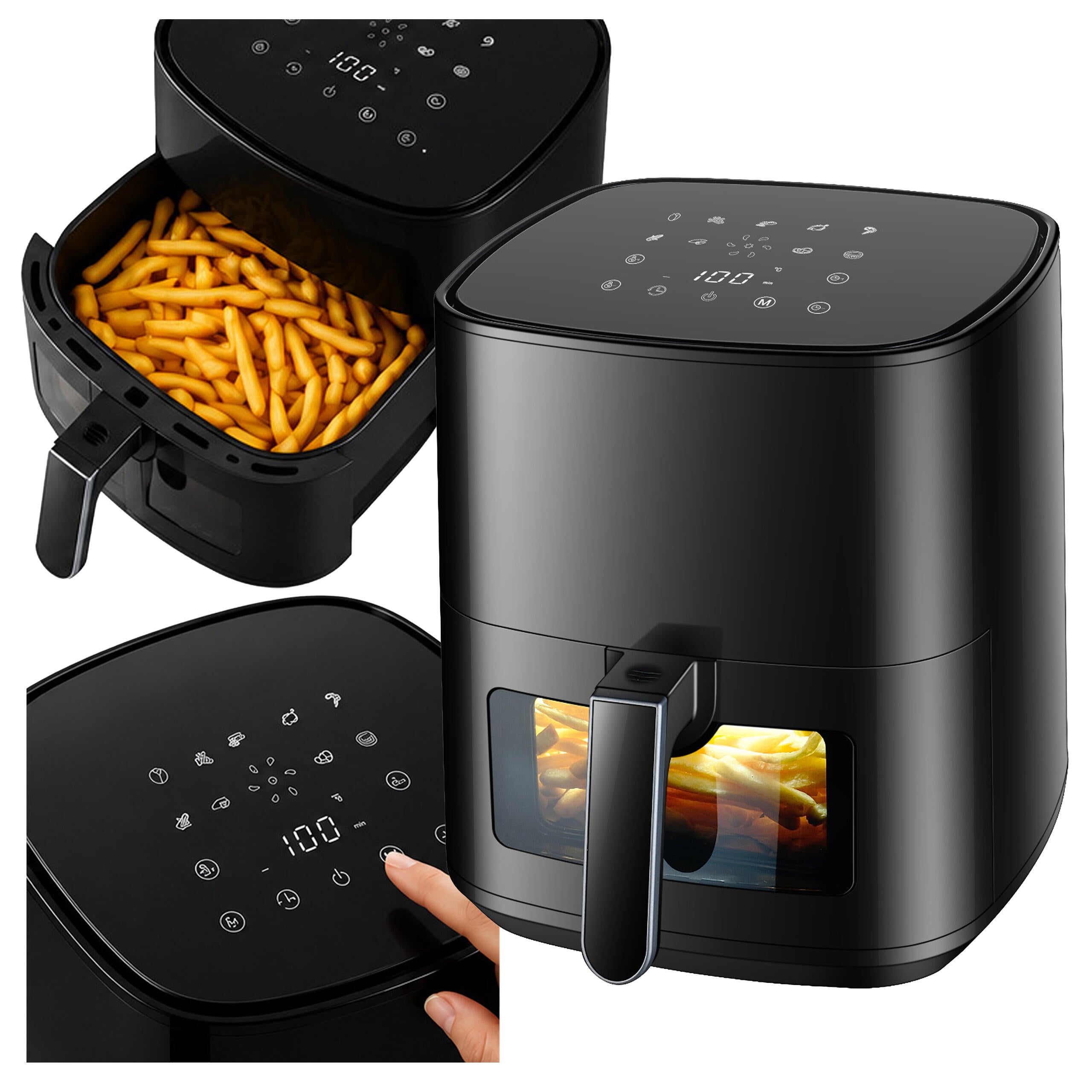 Air Fryer 5L 1500W 9 küpsetusprogrammiga