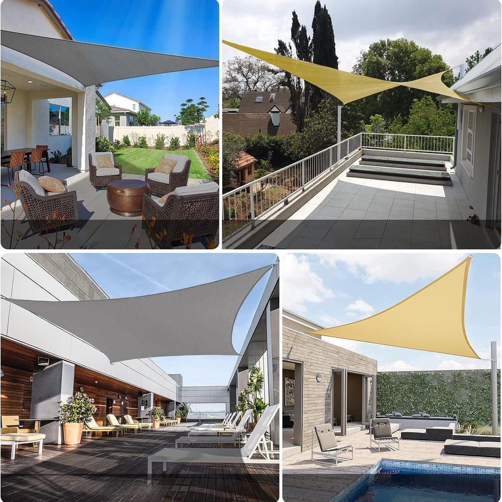 48x Rectangular Garden Sunshade Sail 5x7m