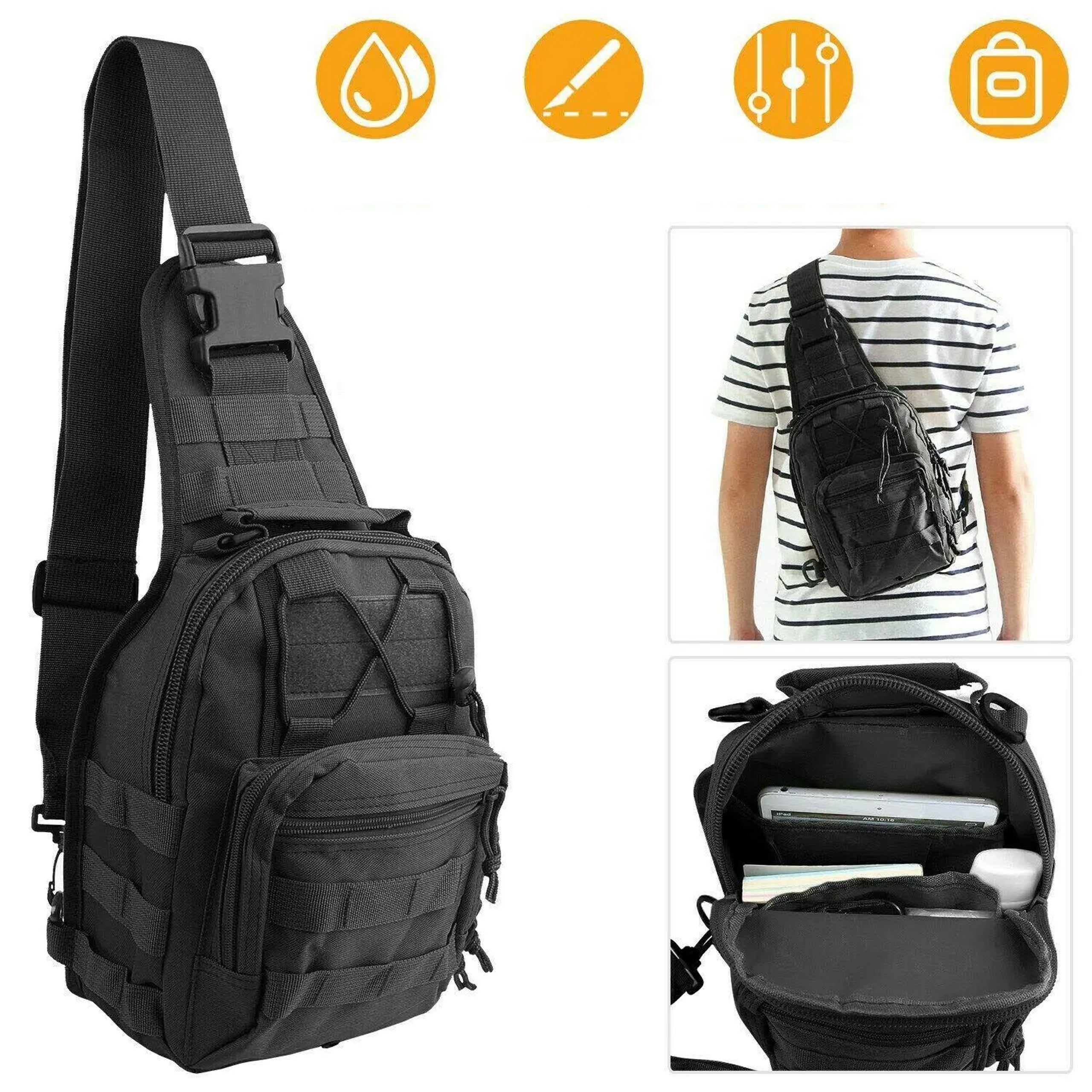 Military Tactical Survival Shoulder Bag Backpack 20L