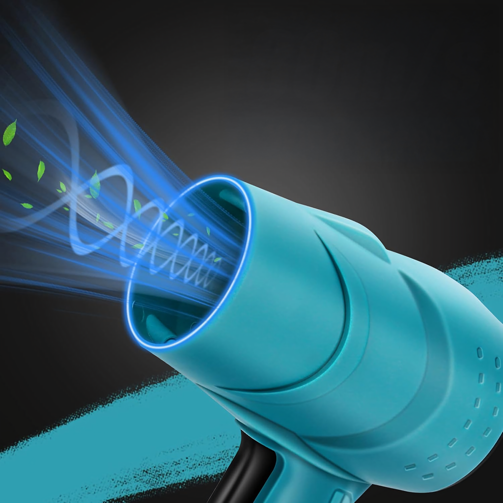 Juhtmevaba 400W käsipuhur lehtede, tolmu ja lume jaoks, 2 akuga 2x