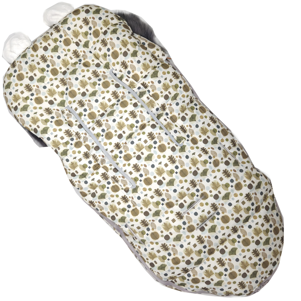 Isolatsiooniga karvane beebikäru istme magamiskott kõrvadega 100 cm