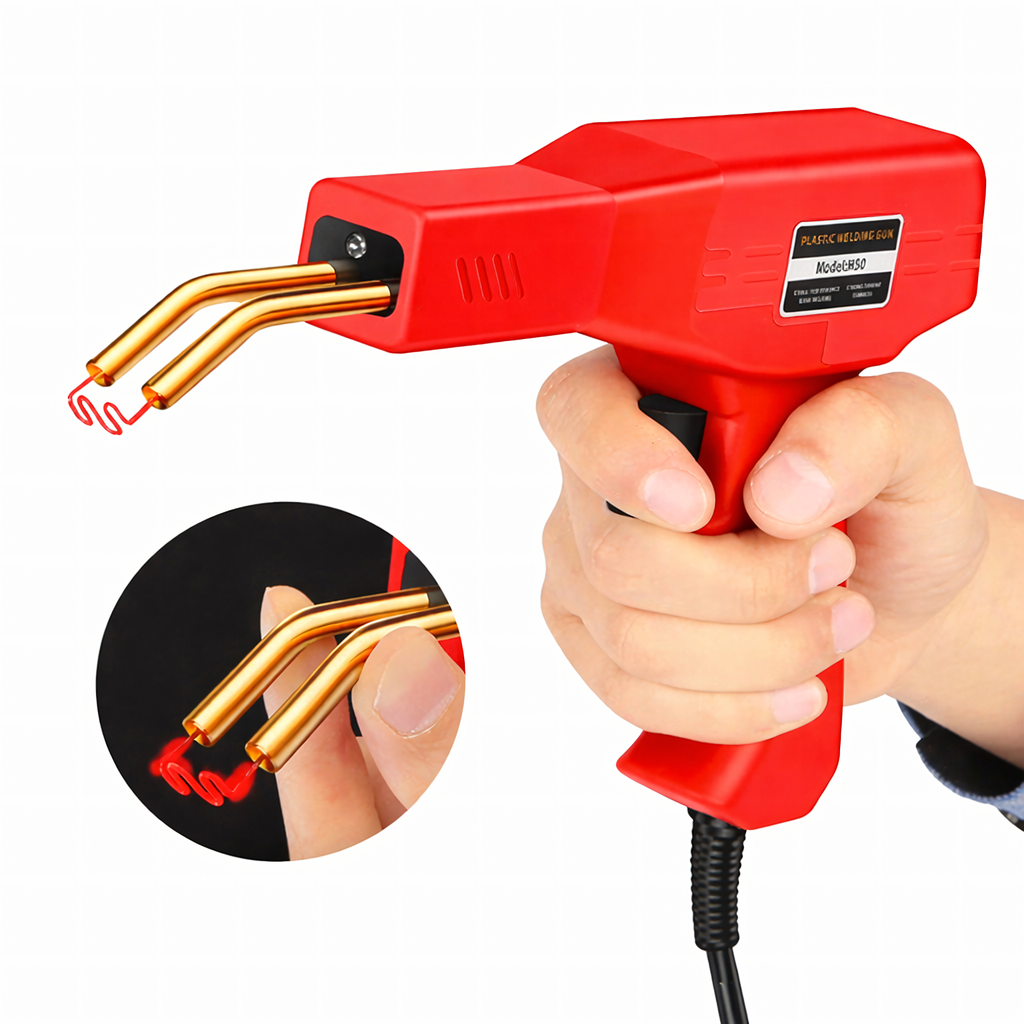 Plastikeevituse komplekt klambripüstoli, jootekolvi, klambrite ja tangidega