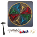Creative String Art Kit with Frame 30x30 cm