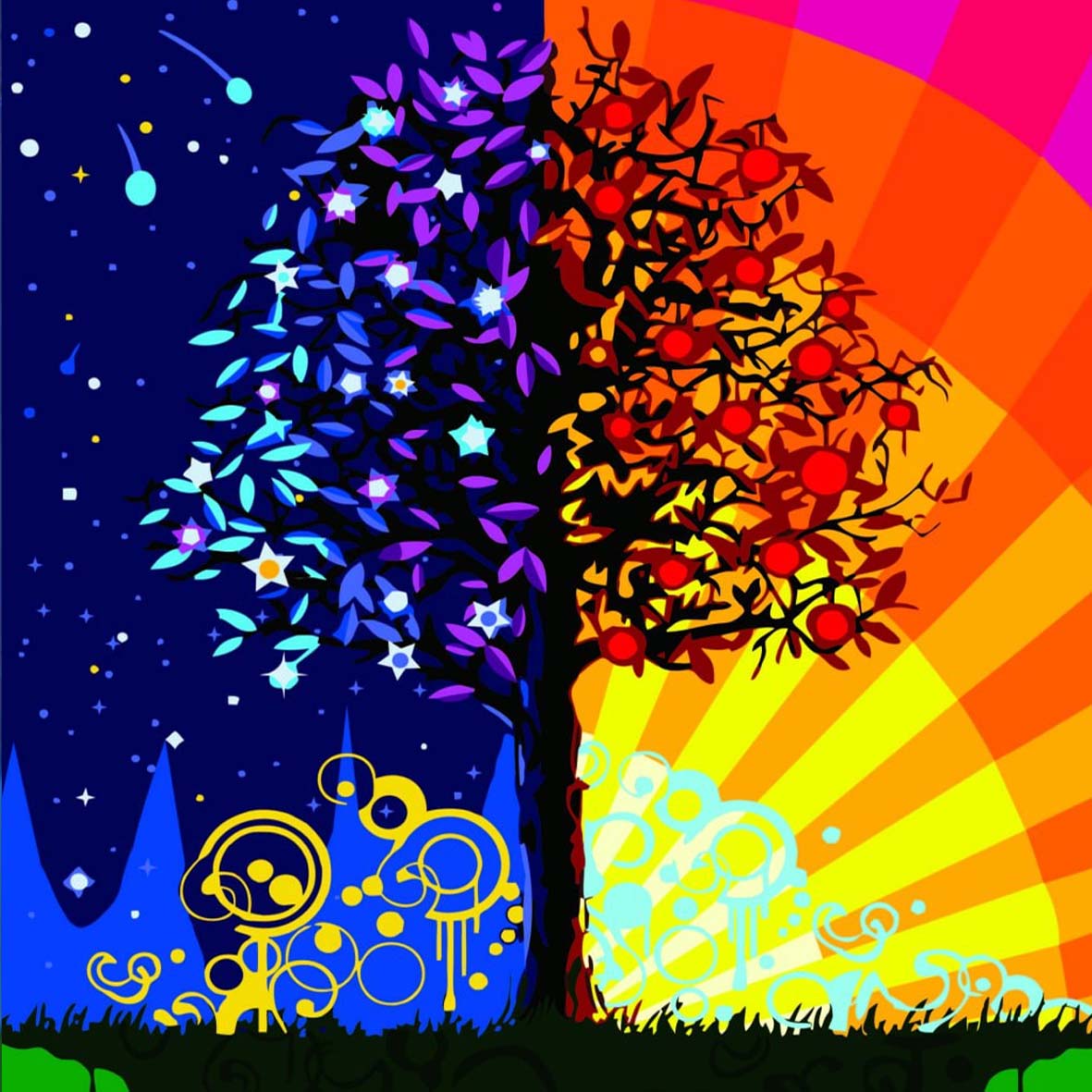 Diamond Painting 5D Mosaic Kit 33 - Tree Pattern 20 x 20 cm