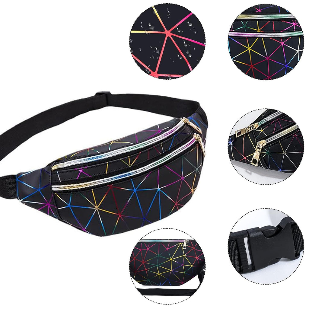 Stylish Unisex Adjustable Sports Waist Bag with 3 Compartments