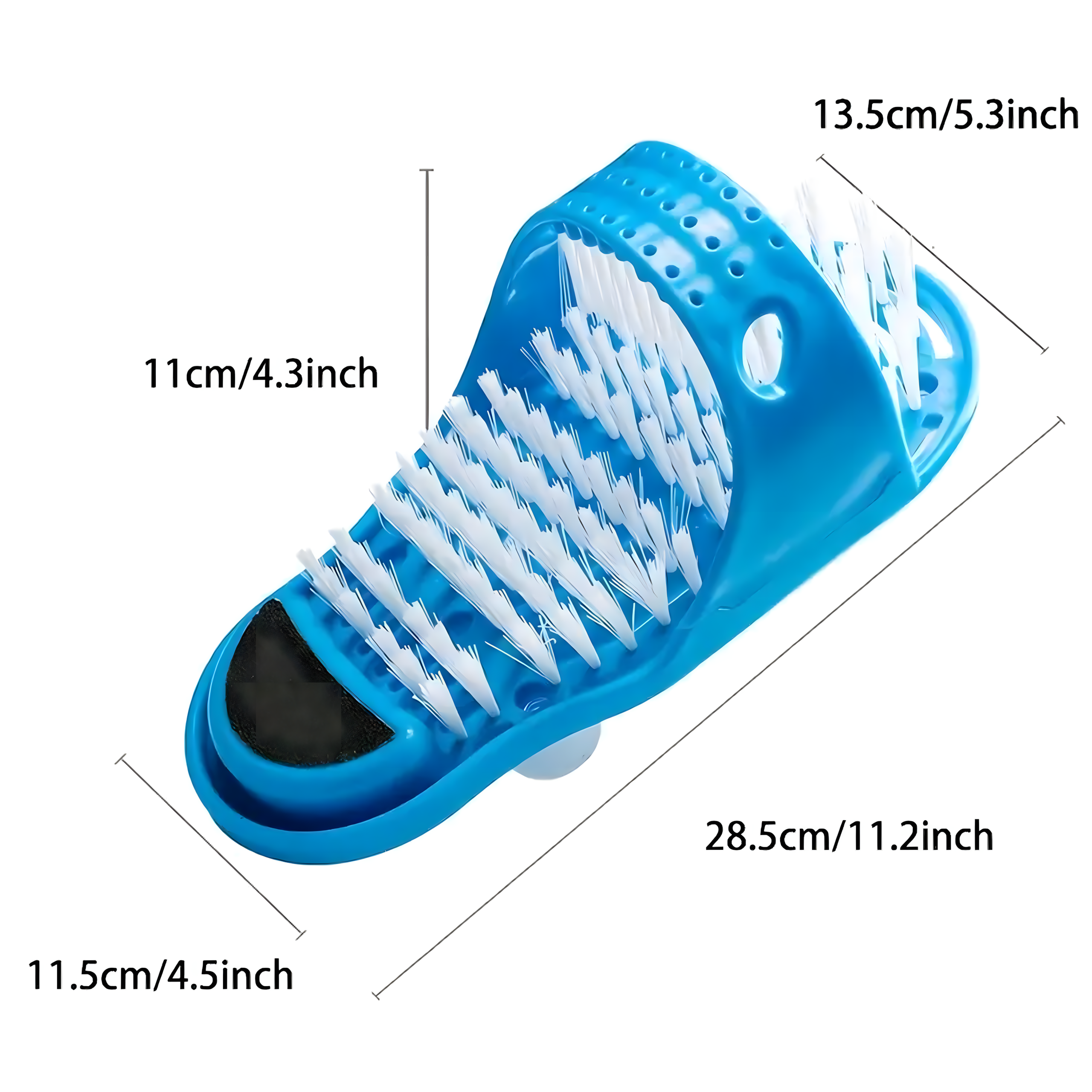 Jalapesuhari-massaažiseade jalgade pesemiseks, pimsskivi kandadele, duši jaoks, plätudega kasutamiseks