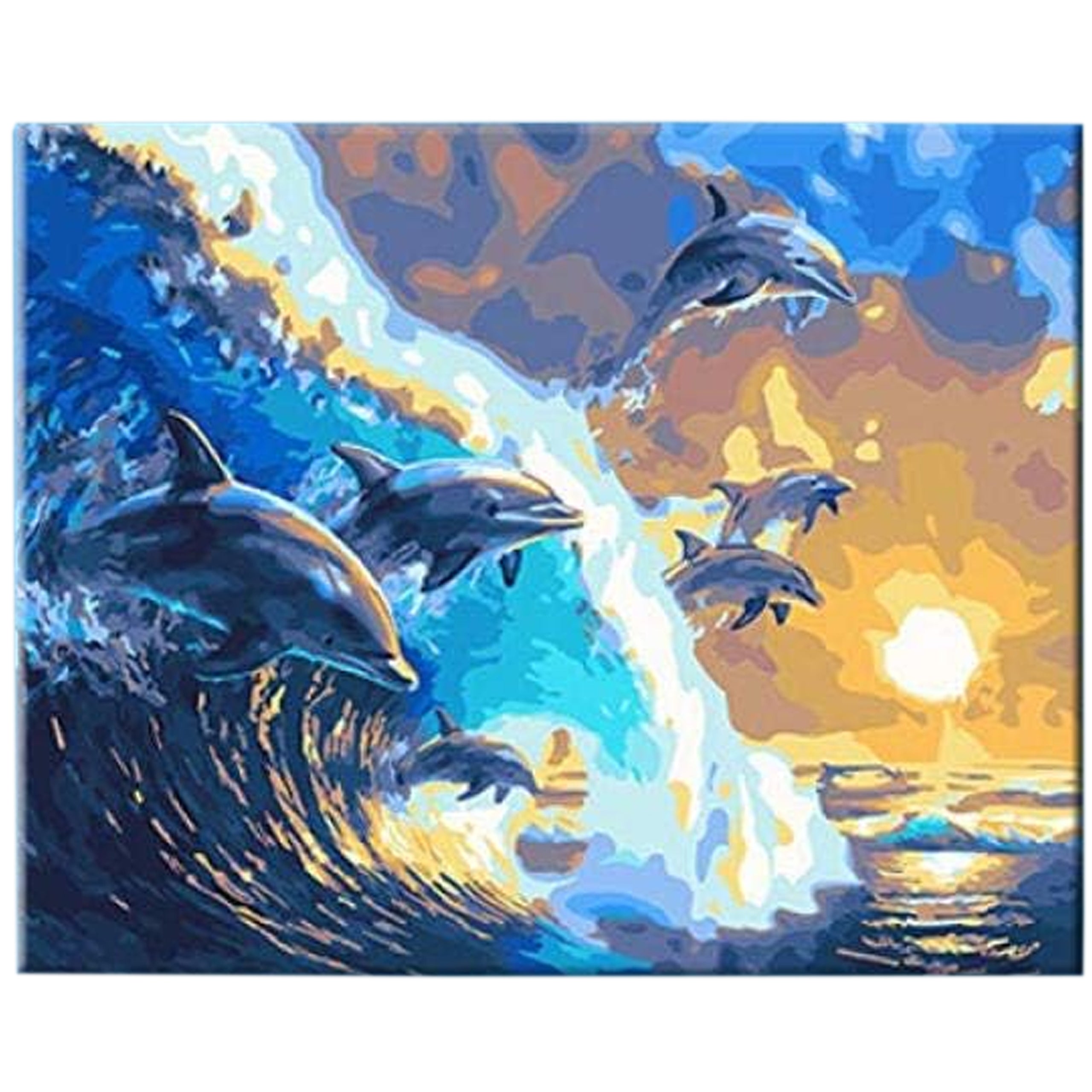 Numbrite järgi maalimise pilt raamiga DIY komplekt pintslid värv lõuend 40x50