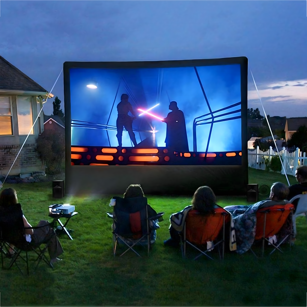 Large Inflatable Movie Projection Screen for Projector with Blower