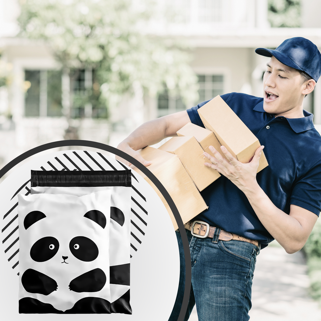 Tugevad kullerposti kotid 255x370 mm Panda 50 tk