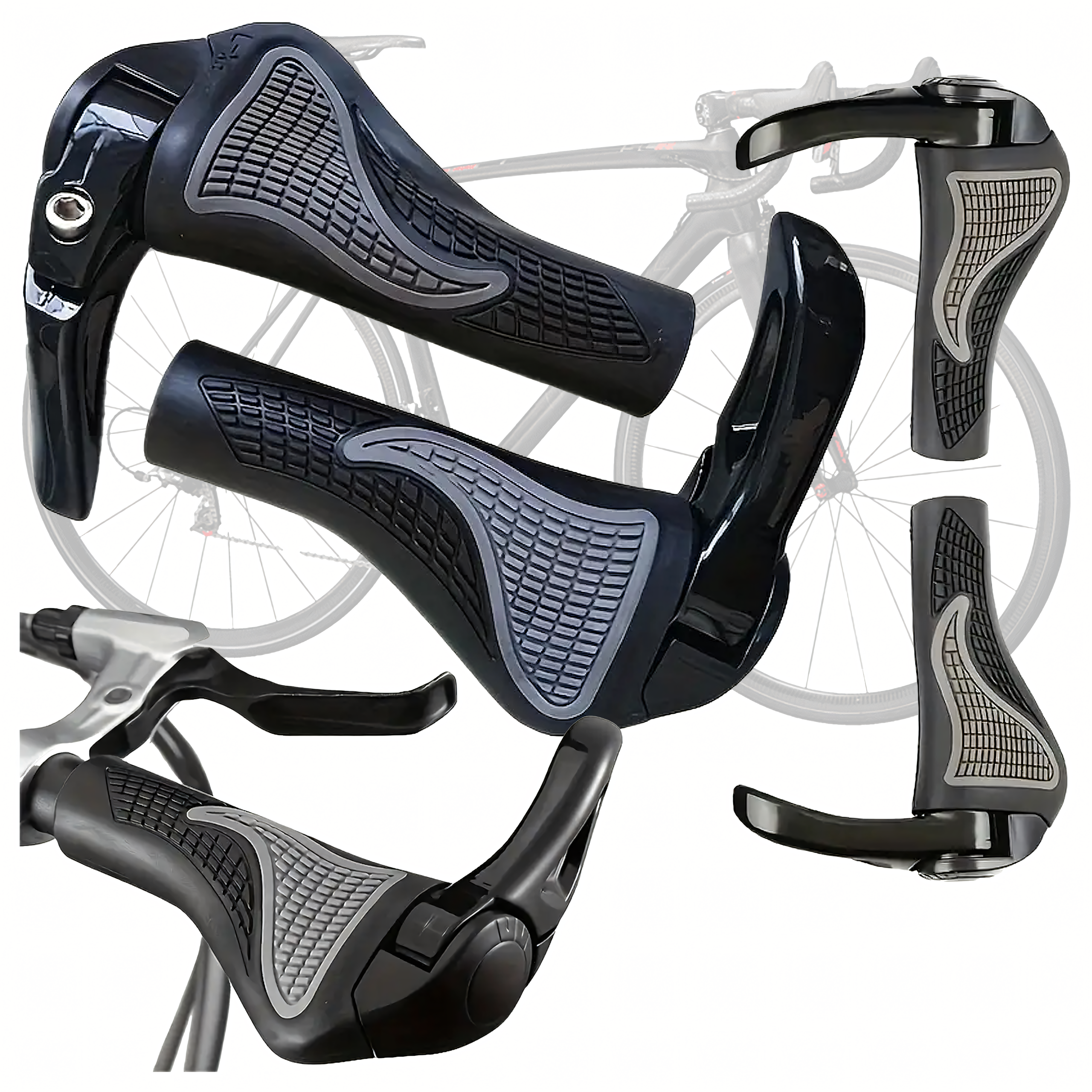 Jalgratta käepidemed sarvedega, profileeritud lenksud, 2 tk