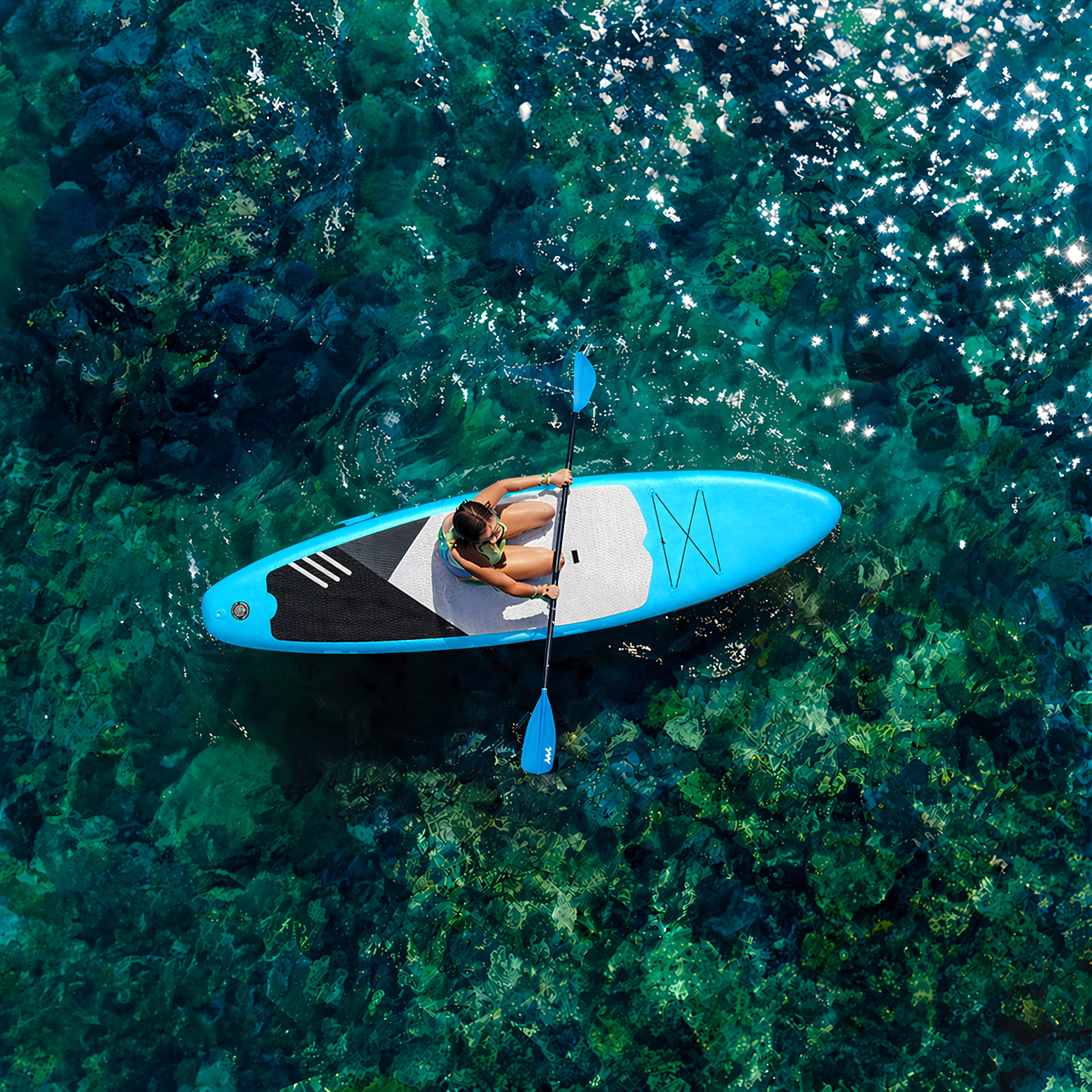 Inflatable Stand Up Paddle Board 350 cm with Accessories