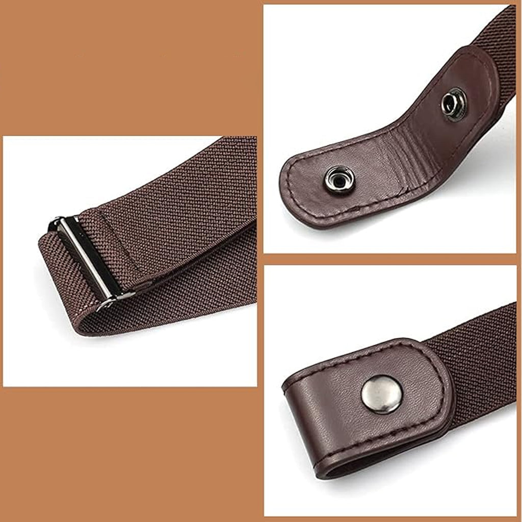 Elastic Adjustable Women's and Men's Pants Belt Without Buckle
