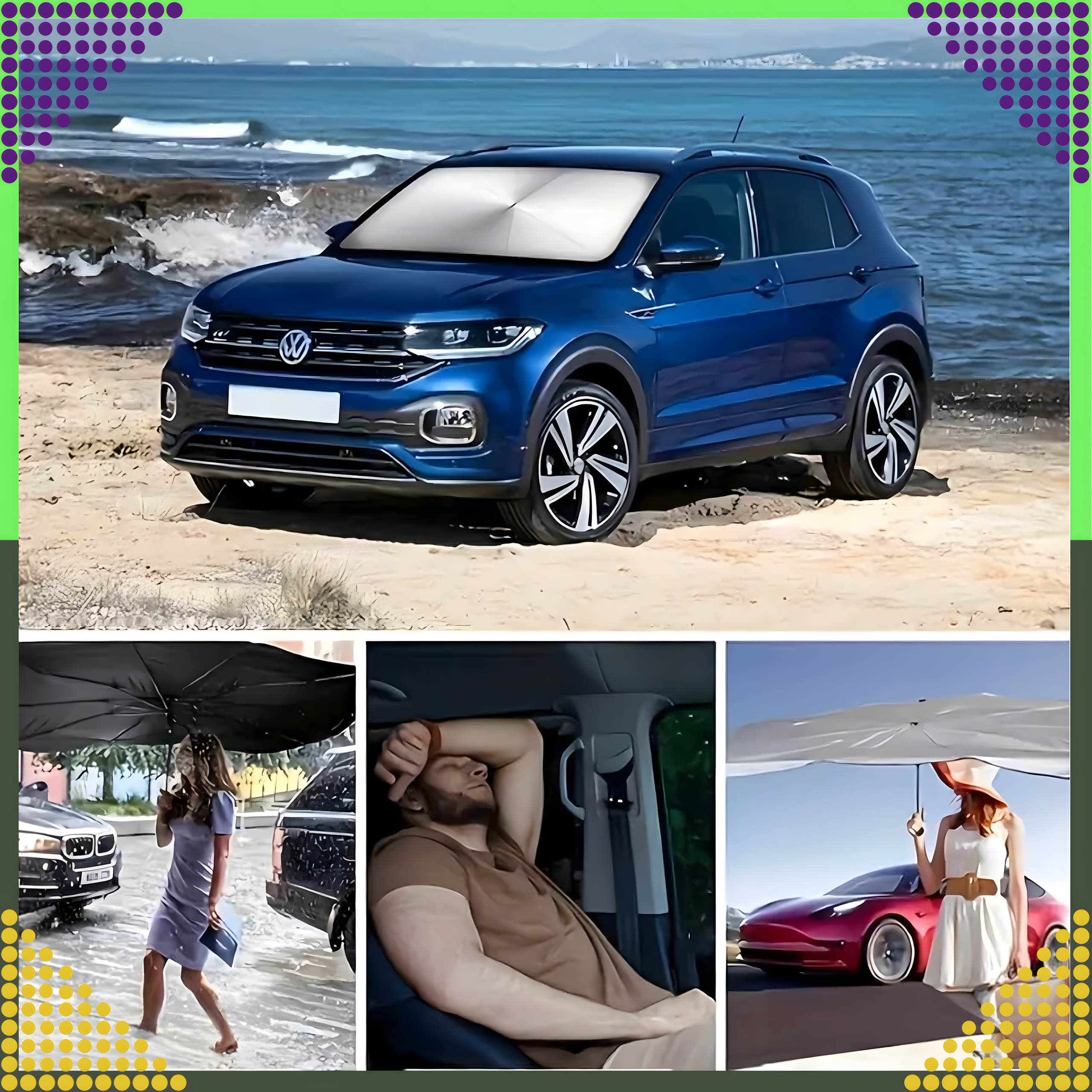 Auto akna päikesesirm UV-kaitsega suur 78x140