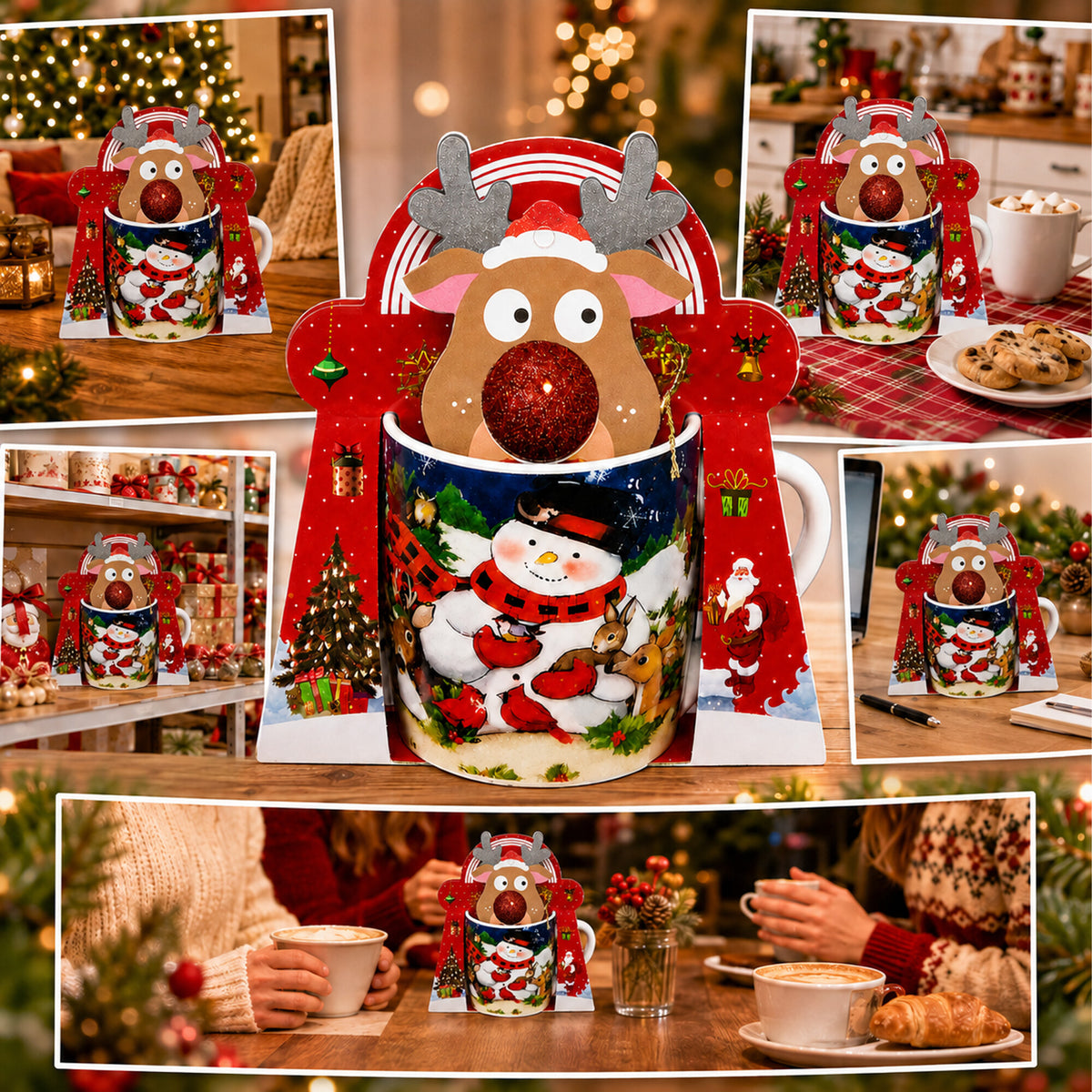 Christmas Mug Santa Snowman Christmas Tree Gift 200 ml