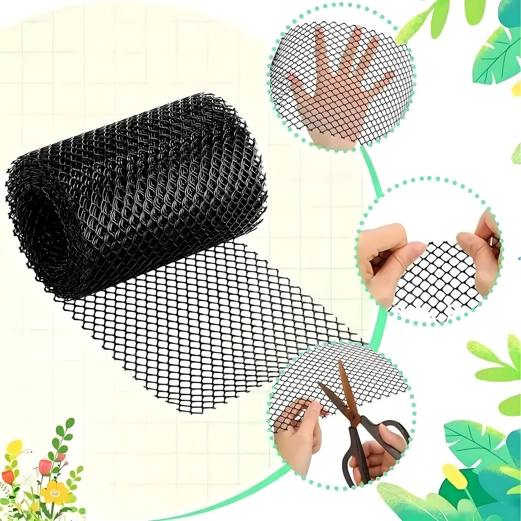Gutter Leaf and Debris Guard Mesh 0.15x6m with Clips