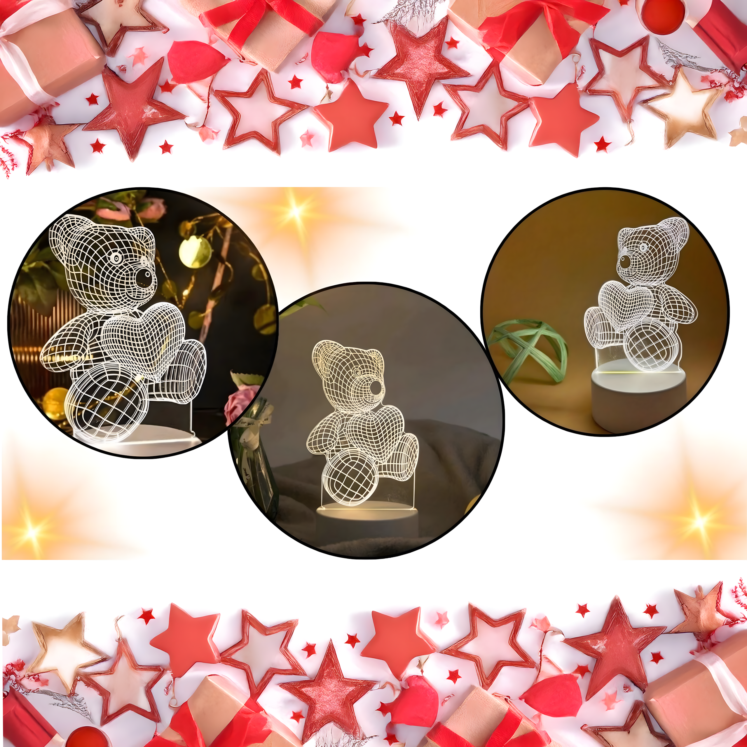 3D illusiooniga kingitus – öölamp karukujuga laste magamistuppa, USB lauavalgusti