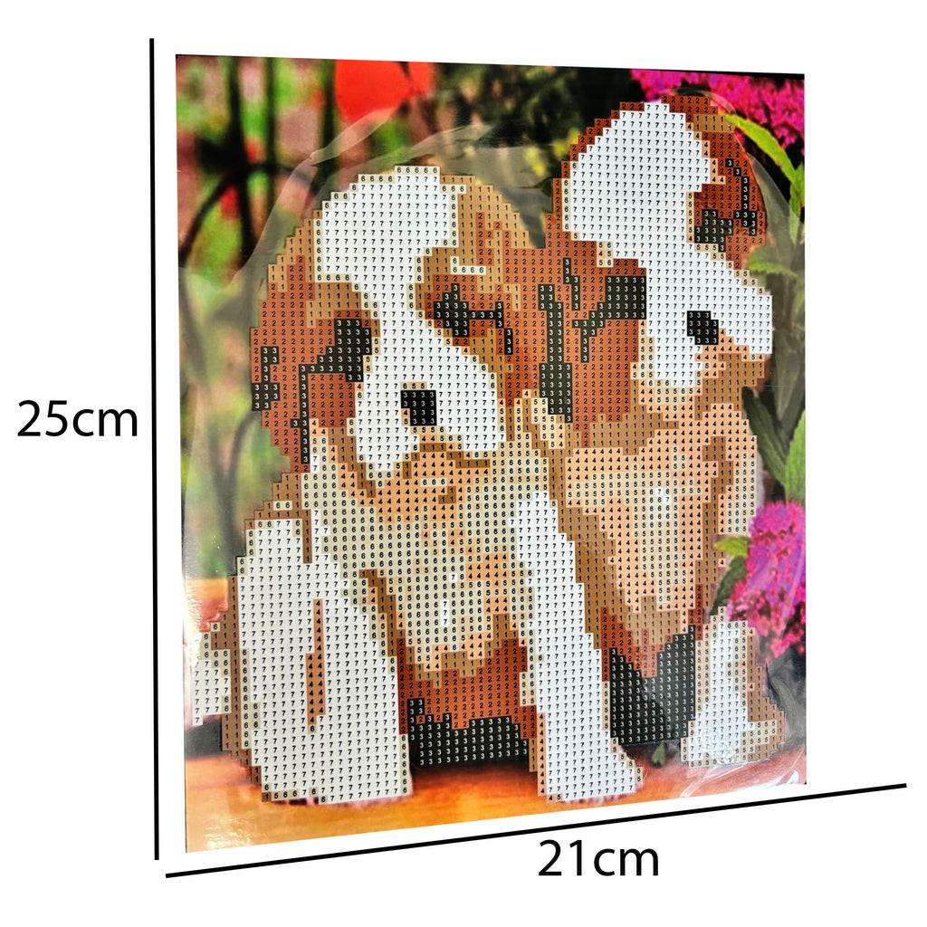 Teemanttikandi mosaiigikomplekt molbertiga 21x25cm lastele