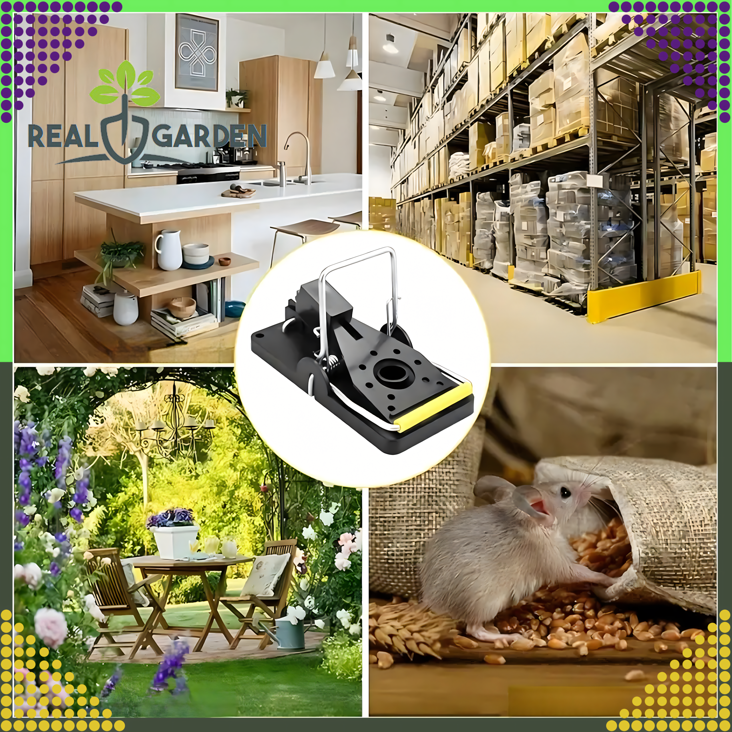 4x Rotilõks Hiirelõks närilistele, hiirtele, giljotiini tüüpi