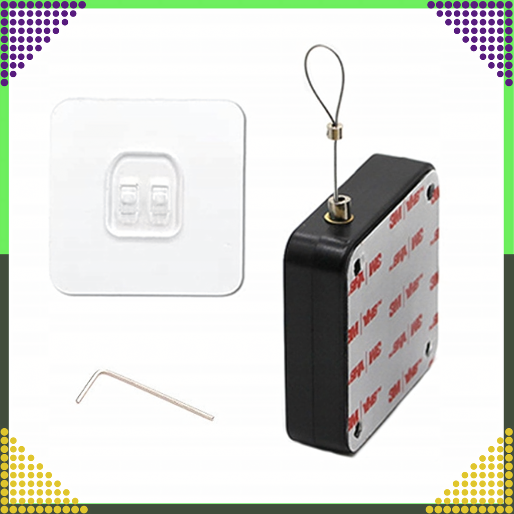 Self-Adhesive Retractable Door Closer with Steel Cable 800g 1.2m