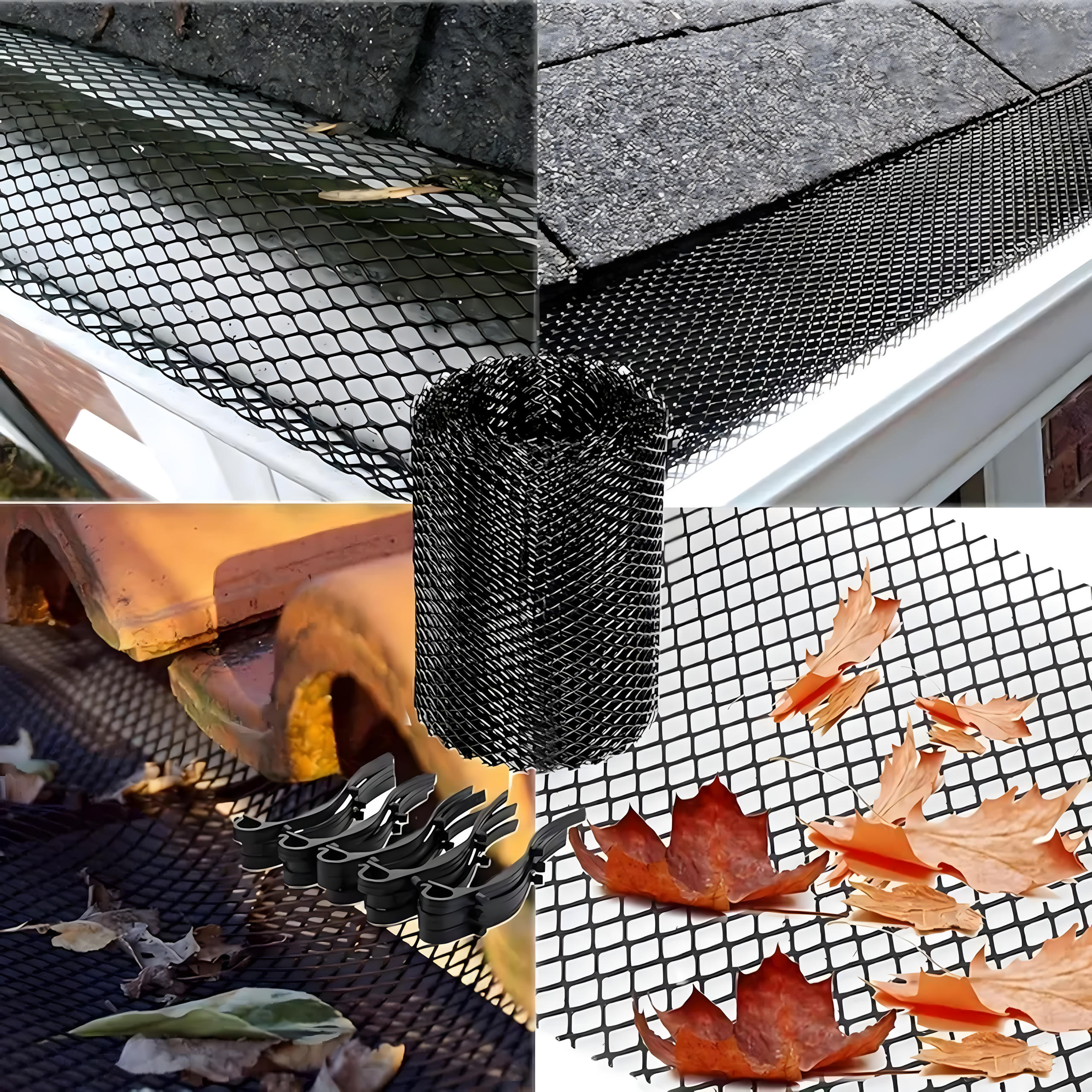 Gutter Leaf and Debris Guard Mesh 0.15x6m with Clips