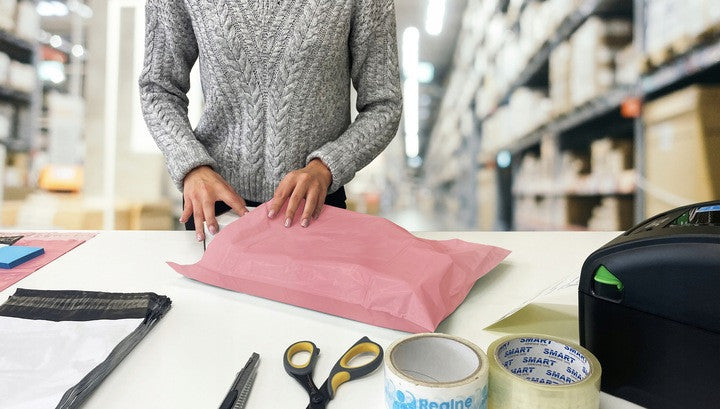 Pink Courier Mailing Bags 540x700mm 50 pcs