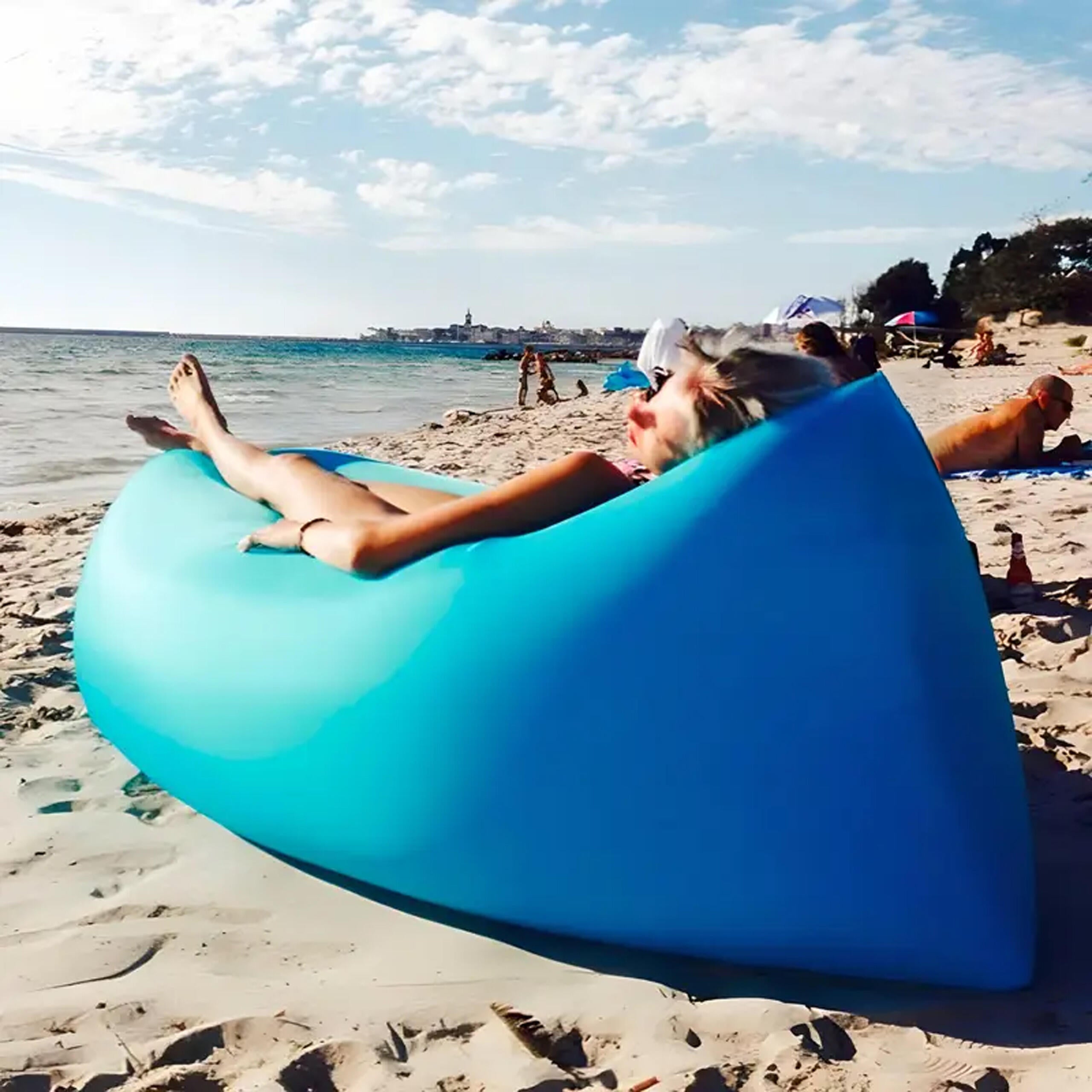 Inflatable Beach Sofa Bed Mattress Lounger Lazy Bag 200x70cm