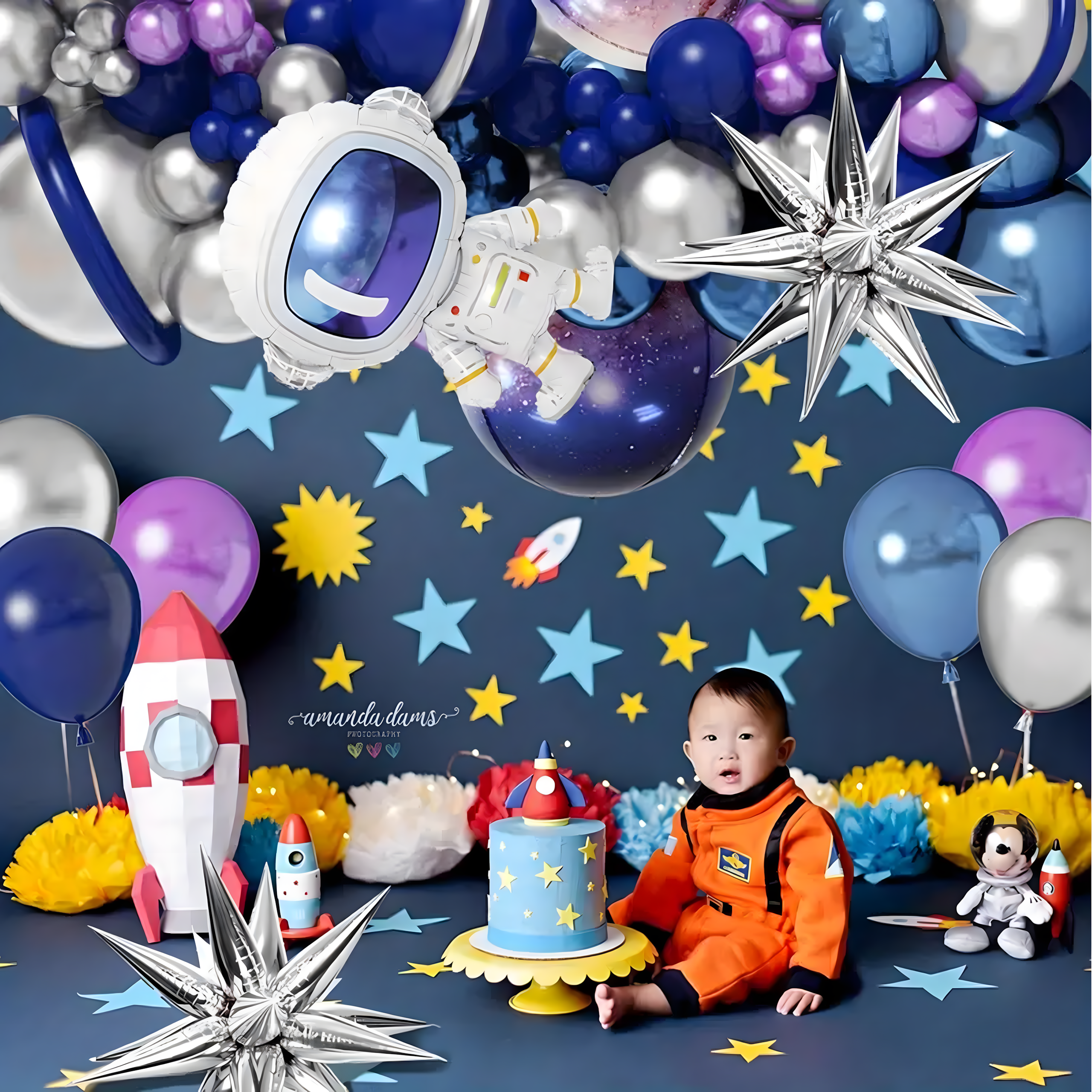 Balloon Garland Set of Balloons for Astronaut's Birthday 108 pcs