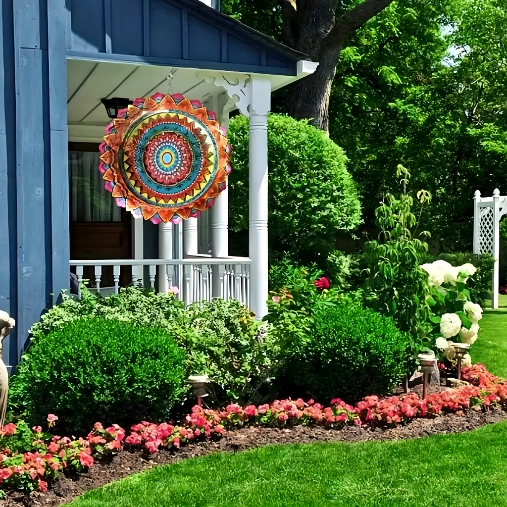 Hanging Spinner Decoration Wind Catcher 12” 3D Mandala