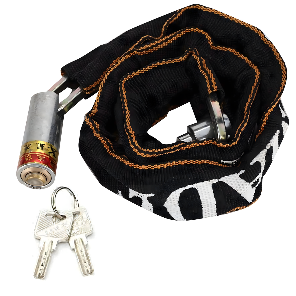 Lukustusklamber jalgratta ja mootorratta turvalisuseks, 2 x võti, tugev, 125cm