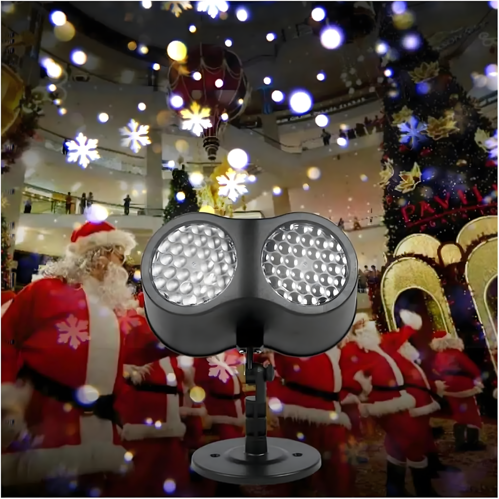 LED Laser Christmas Projector Snowflake Pattern Home Spotlight