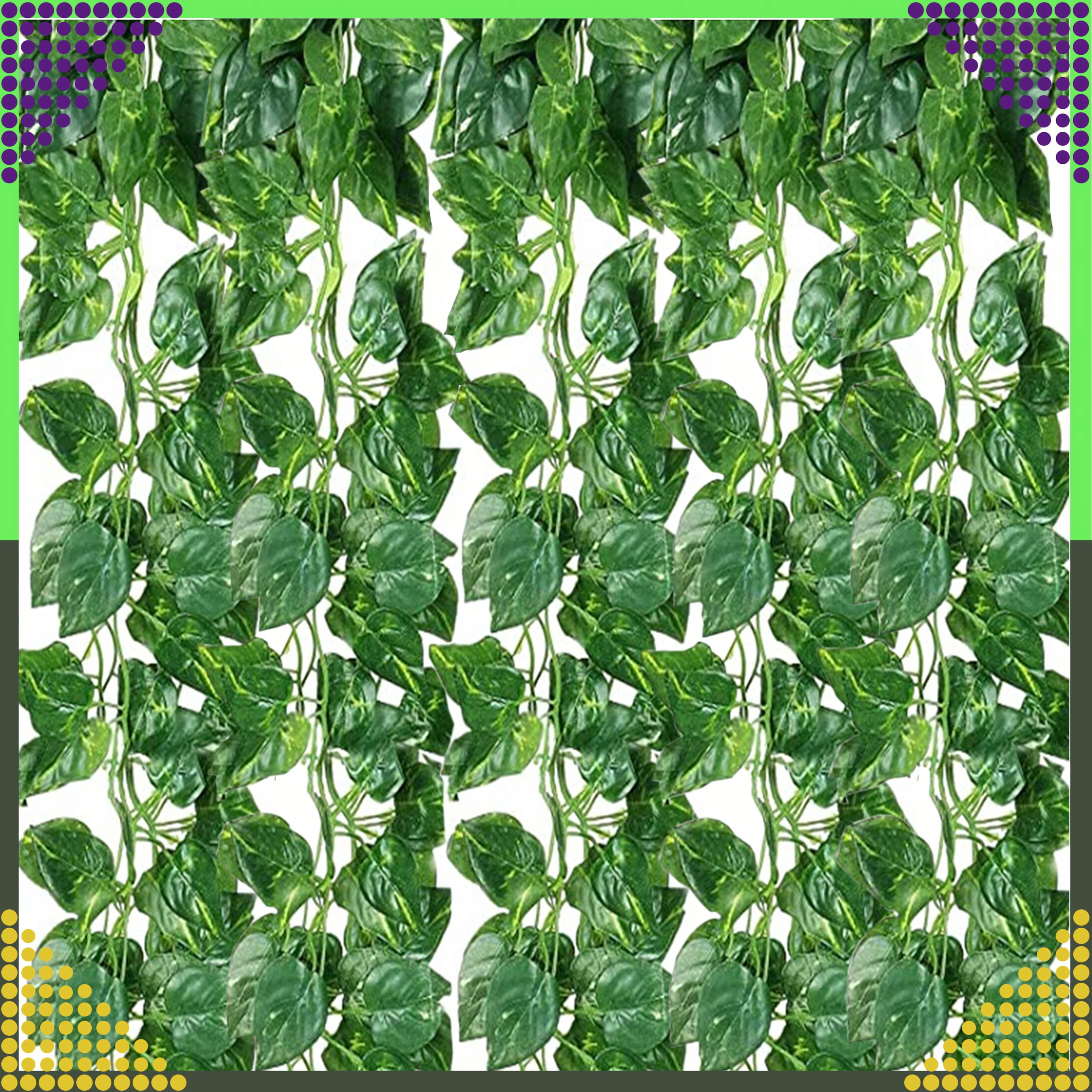 5x Artificial Ivy Wall Hanging Plant Leaves Decoration 11.5m