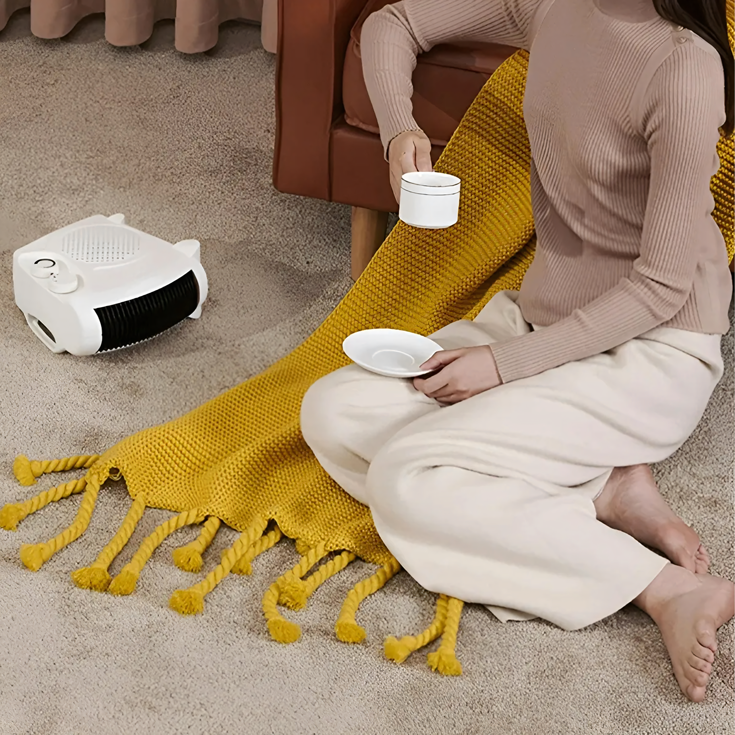 Kaasaskantav ventilaatorsoojendi Farelka elektriline soojapuhur 600W võimas