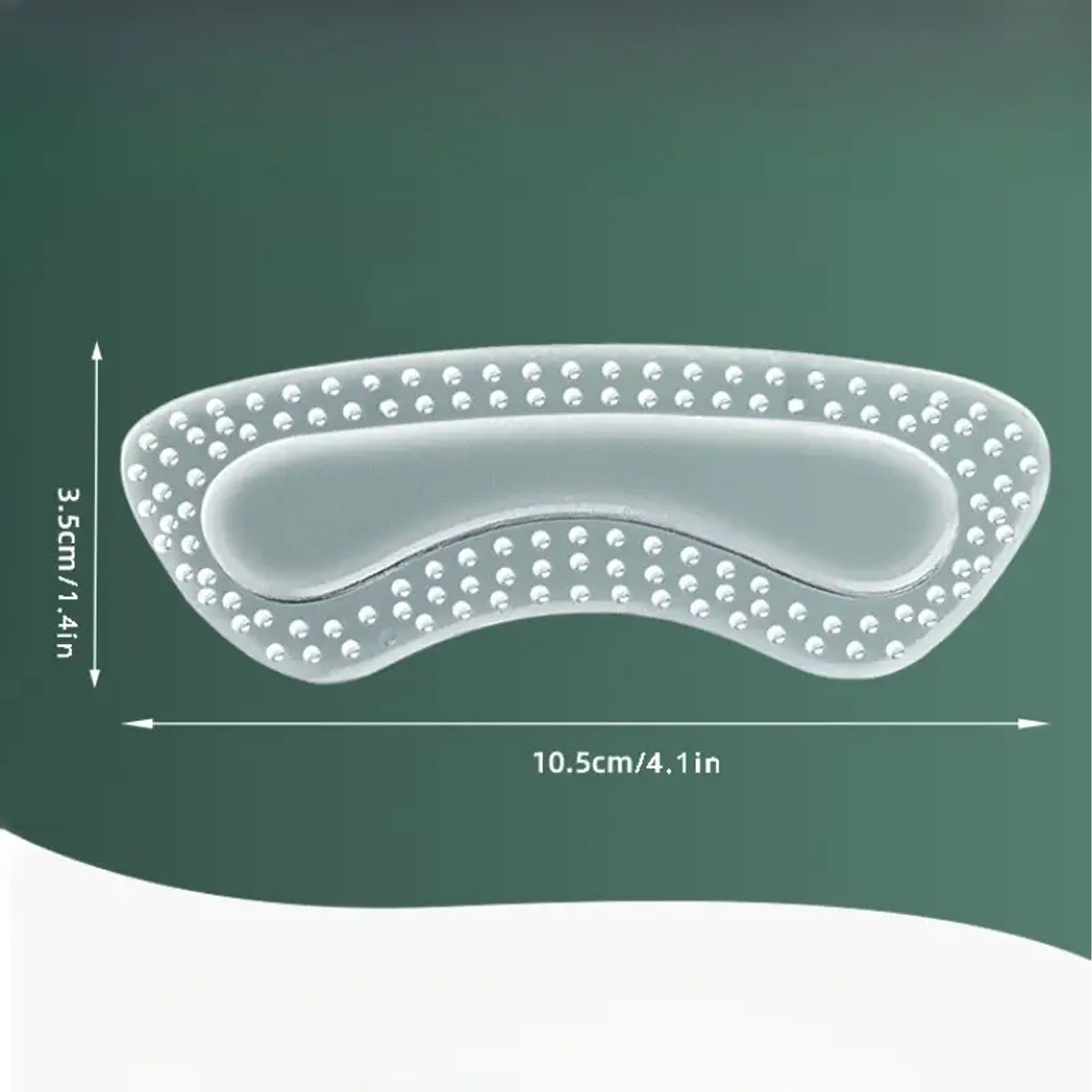 Gel Heel Pads with Massage Studs Adhesive Insoles 2 pcs (1 pair)