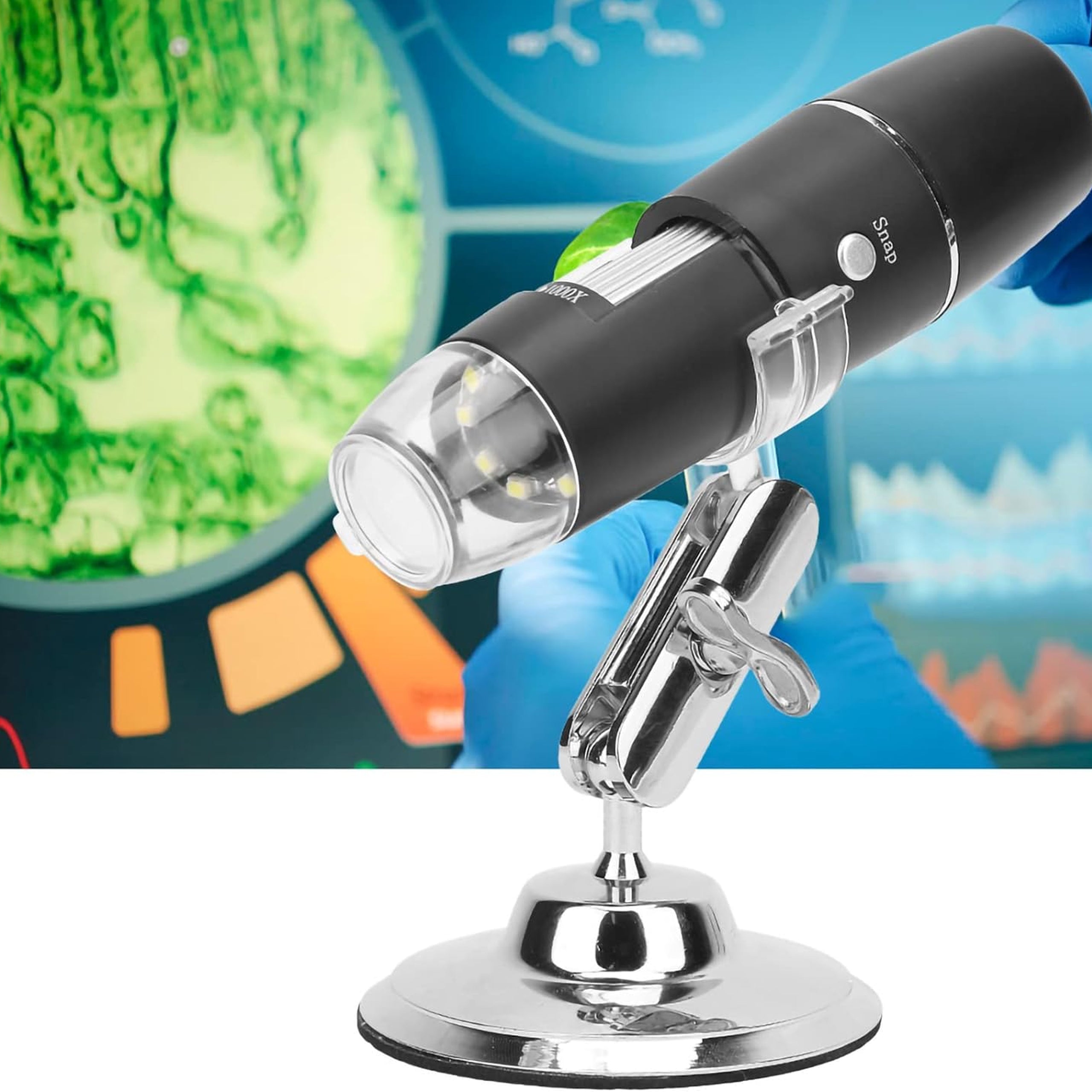 Digitaalne mikroskoobikomplekt USB LED suurendus 1600 hariduslik teaduslik