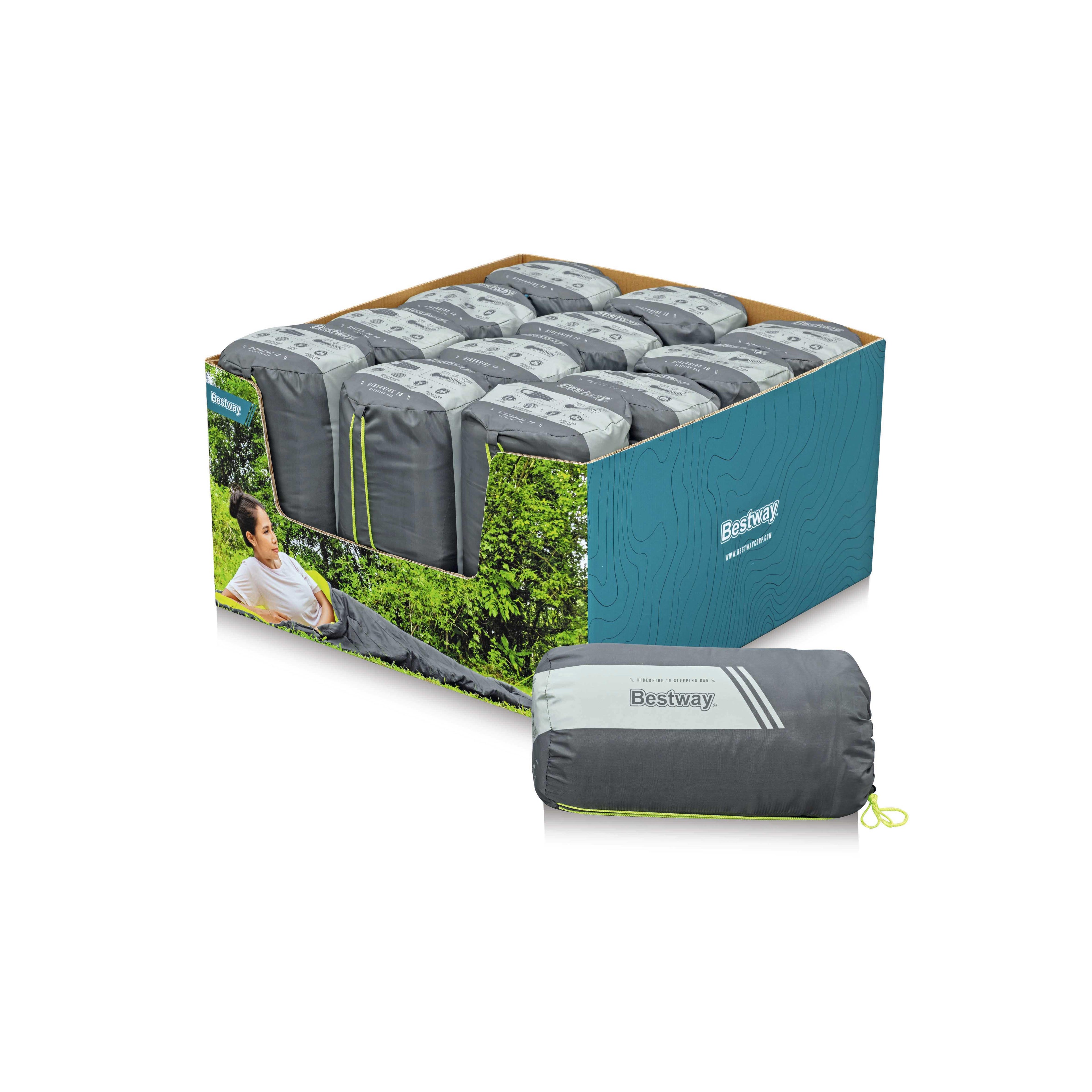 Bestway 68102 Mummy matkamine telkimine magamiskott 220x75x50 roheline