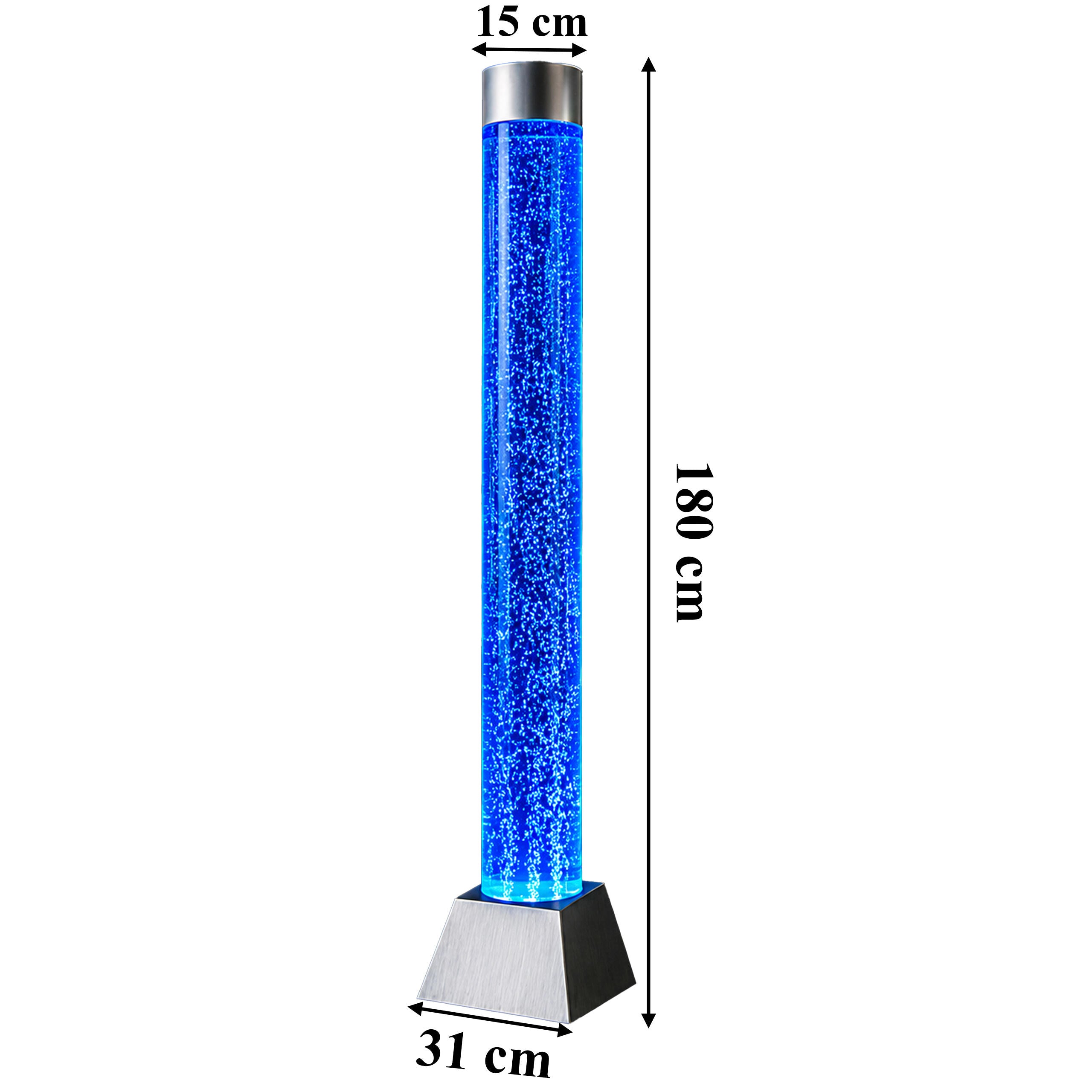 Water Bubble LED RGB Floor Lamp Column 180x15cm with Remote Control