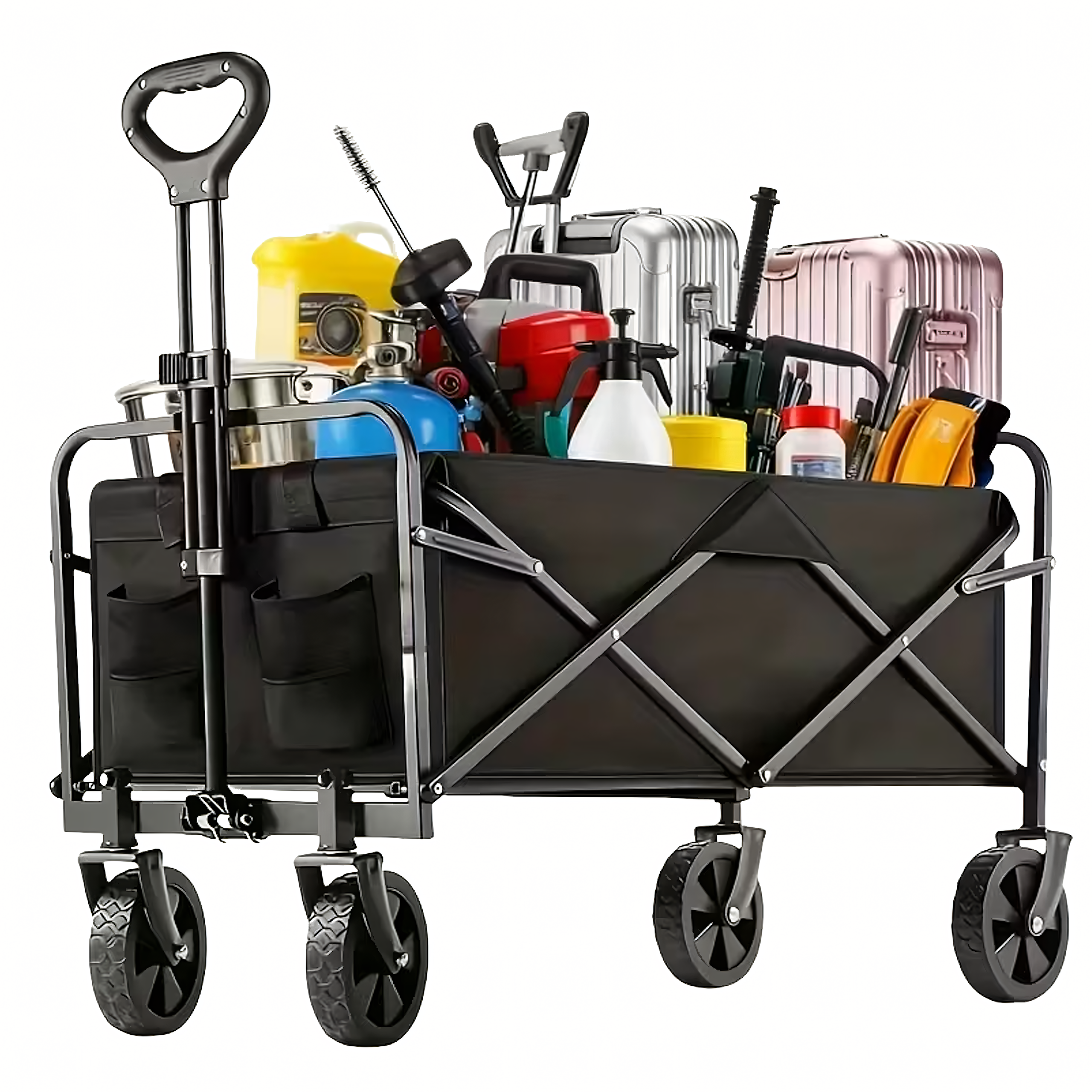 Kokkupandav veokäru puidu, aia, telkimise ja kalastuse jaoks