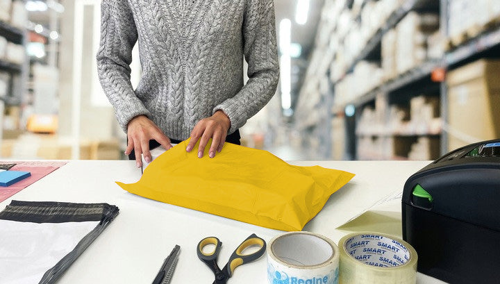 Yellow Courier Poly Mailers B4 260x350 50 pcs