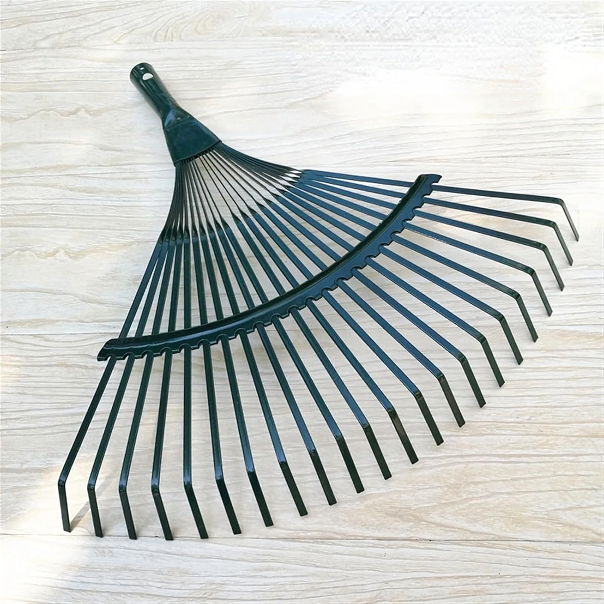 Garden Fan Leaf Rake 42cm with 120cm Wooden Handle