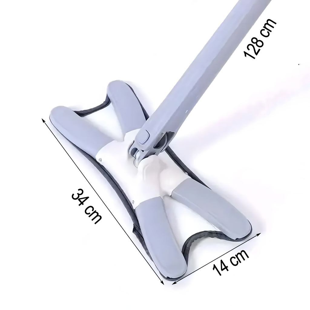 Flat Foldable Spin Mop with Twist Butterfly Wringer and Refill