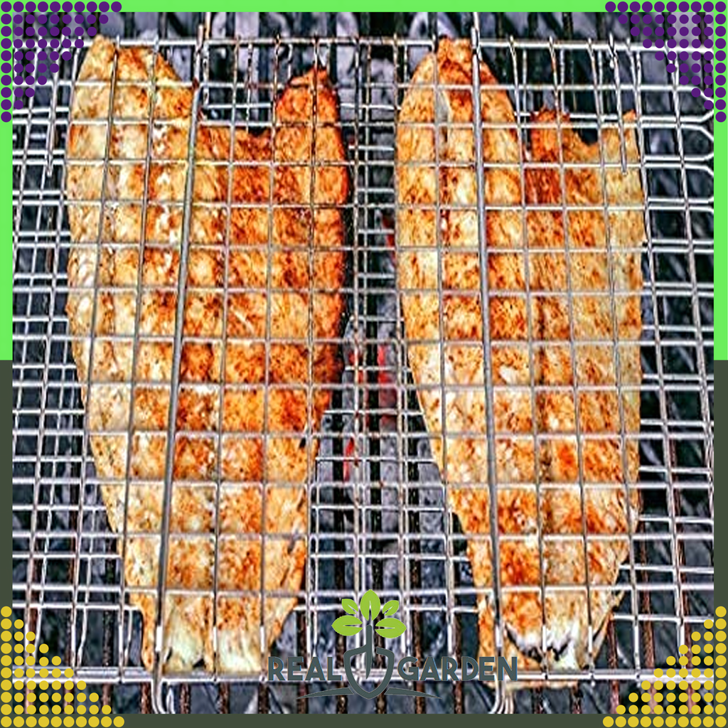 Foldable Grilling Rack for Baking Lockable Metal Grid 34x58 cm