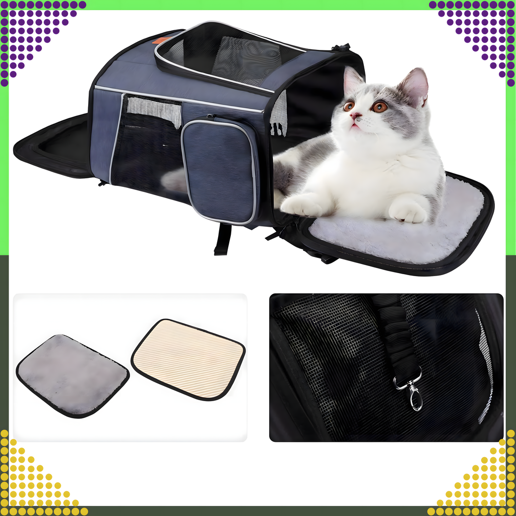 Seljakott kassile ja koerale, õhutatav transpordikott, suur loomakandja